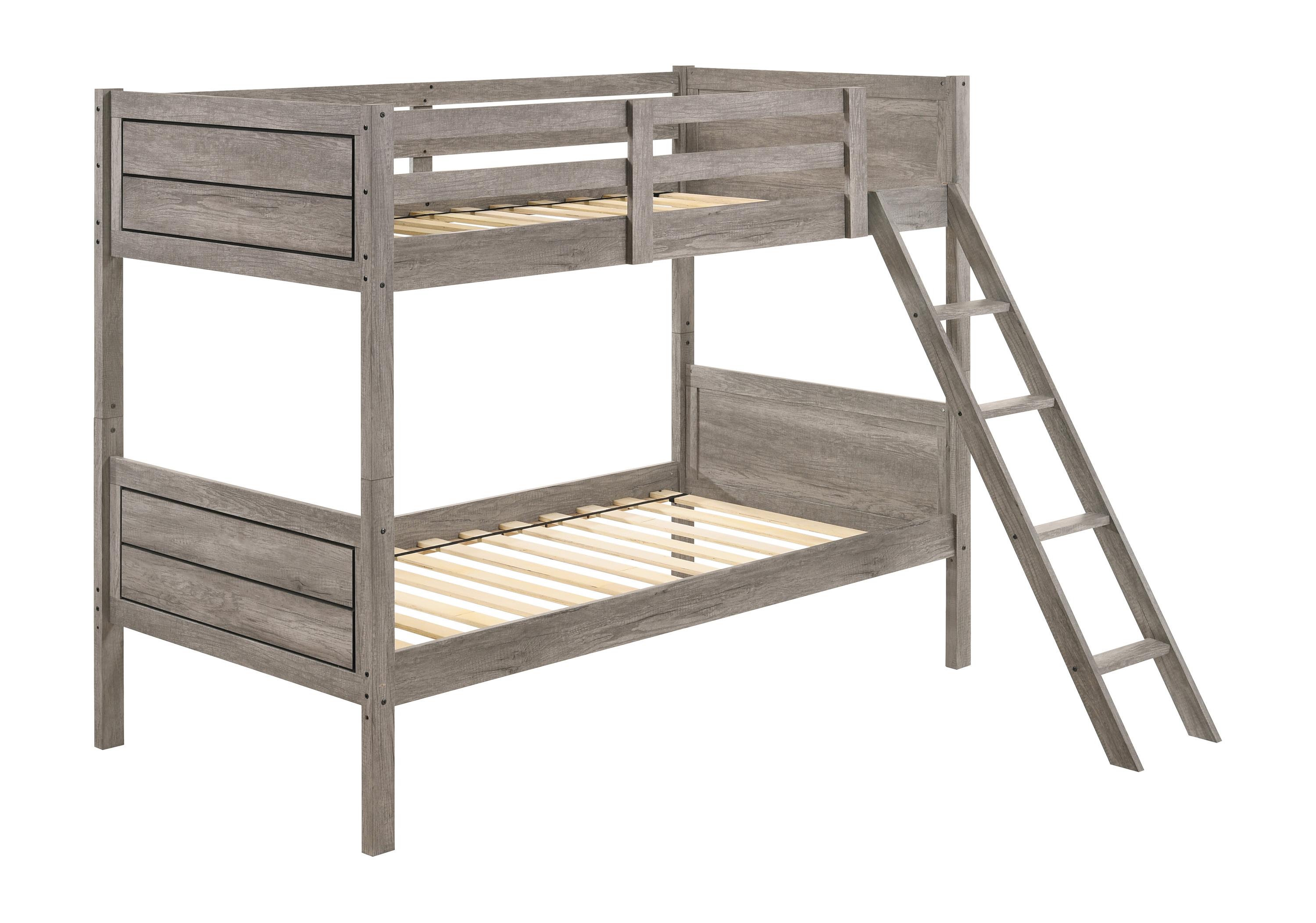 Transitional Bunk Bed 400818 Ryder 400818 in Taupe 