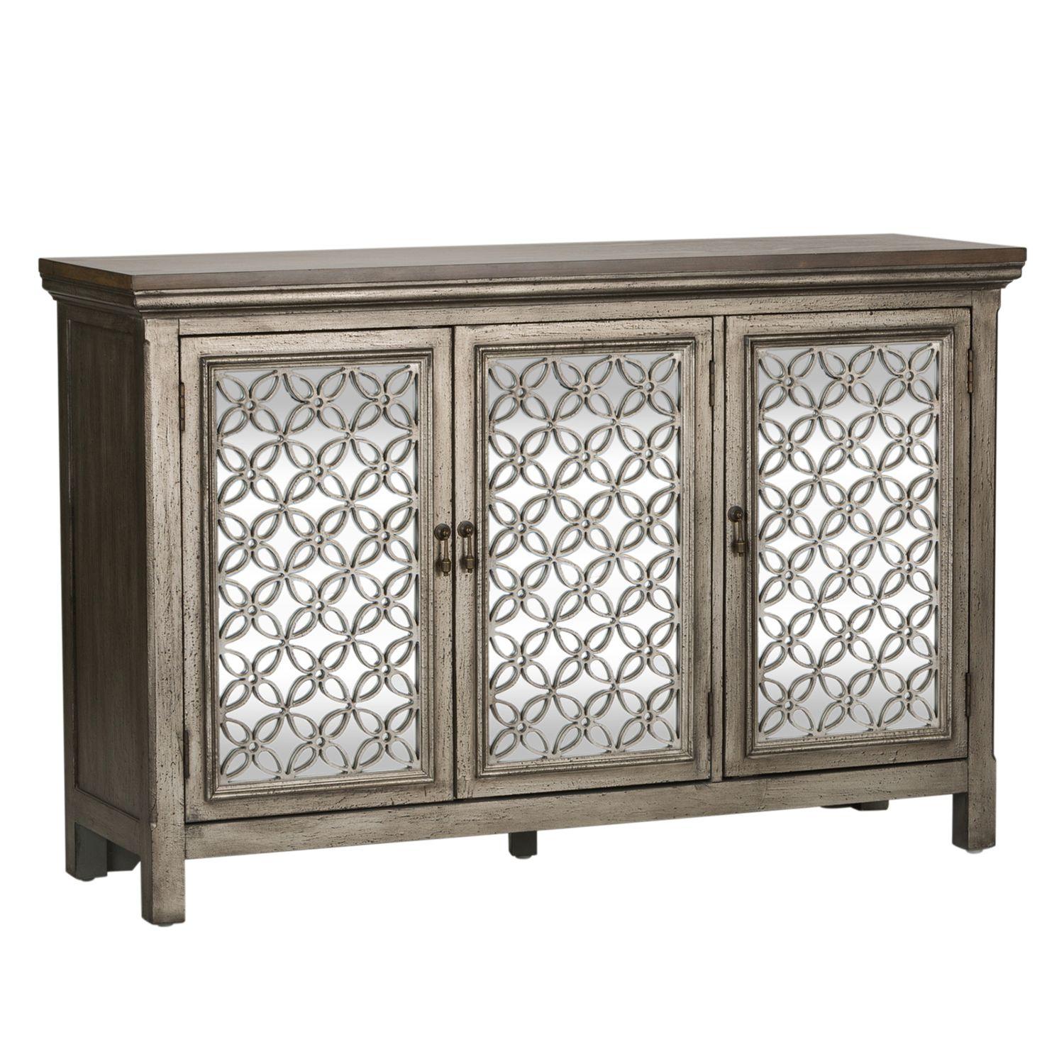 

    
Transitional Wire Brushed Gray Wood 3 Door Accent Cabinet Westridge (2012-AC) Liberty Furniture
