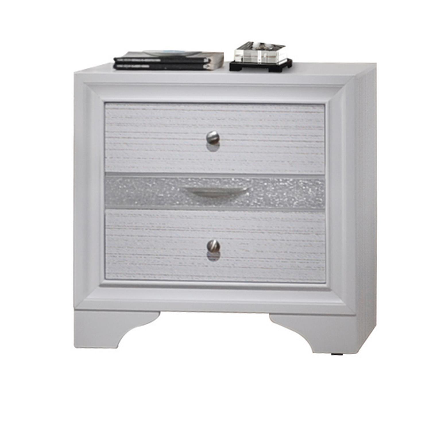 

    
25770Q-Set-3 White Finish Wood Queen Bedroom w/ Storage 3Pcs Contemporary Naima-25770Q  Acme
