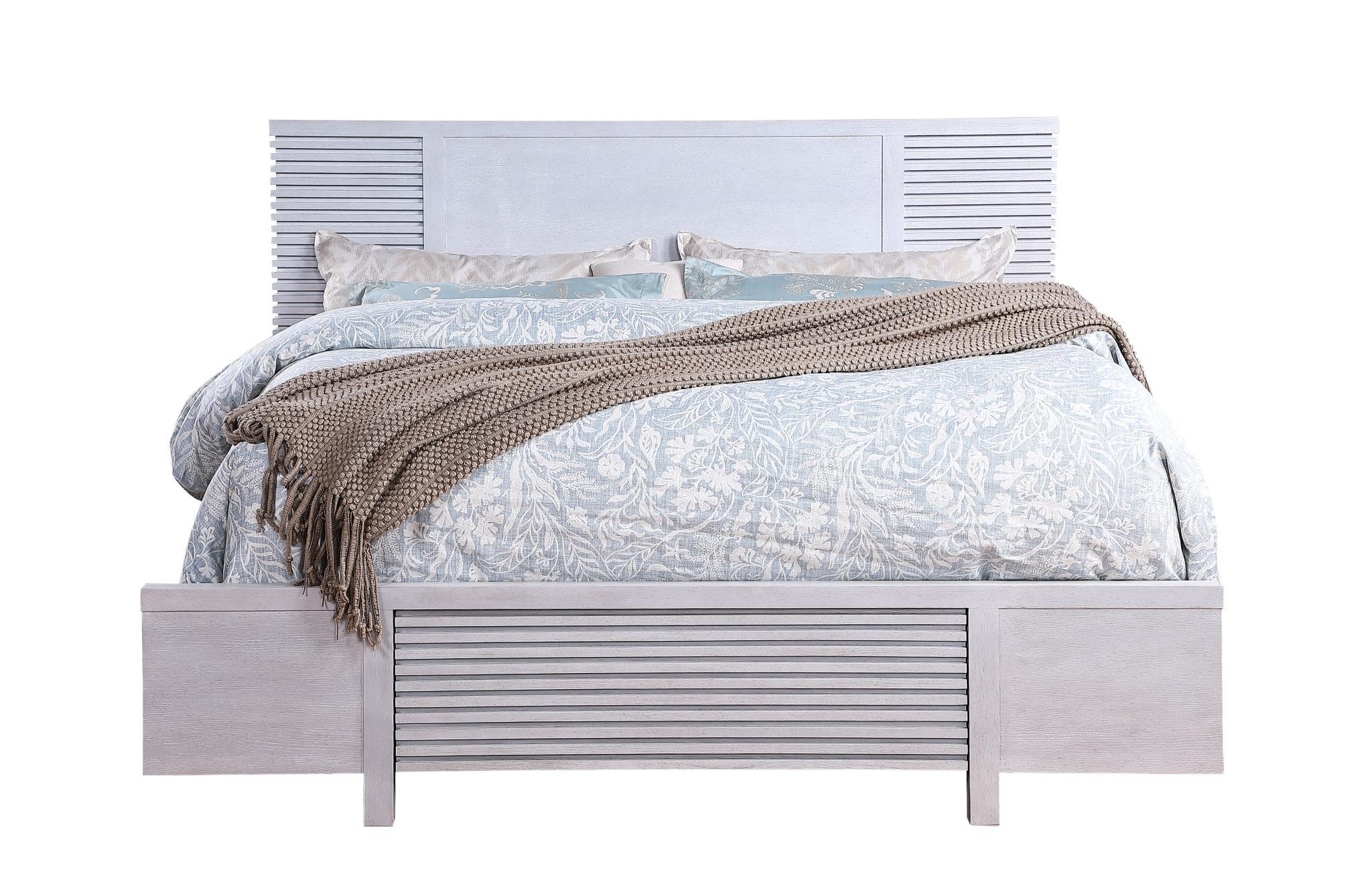 

    
Transitional White Oak Finish Storage Queen Size Bed Aromas-28110Q Acme

