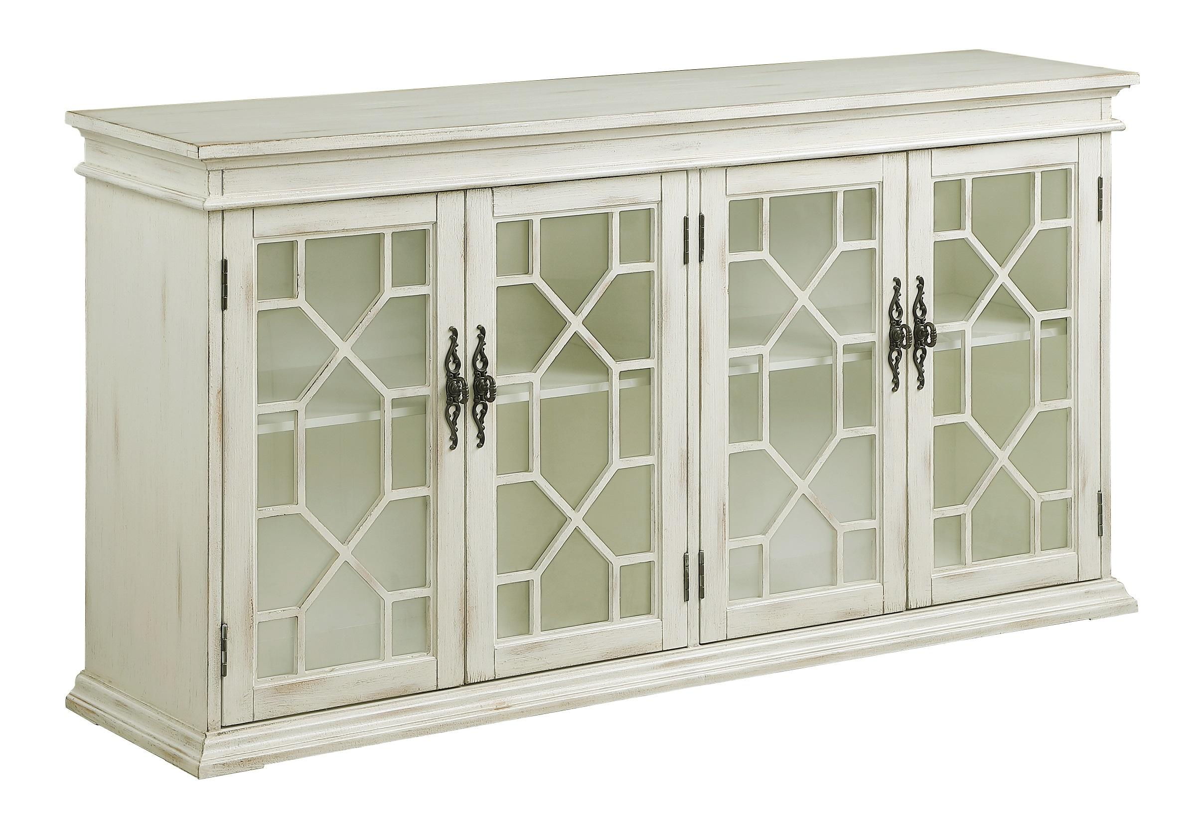 

    
Transitional White Poplar Wood Accent Cabinet Coaster 950859
