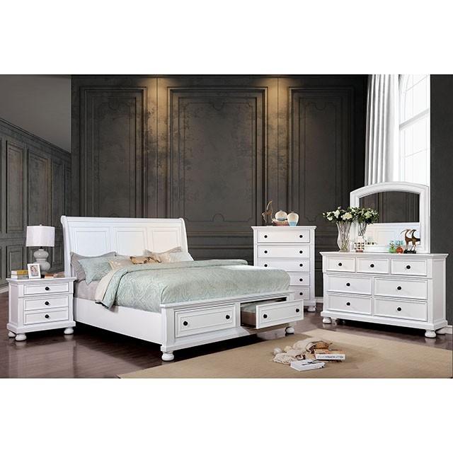 

    
Furniture of America Castor California King Storage Bed CM7590WH-CK Storage Bed White CM7590WH-CK
