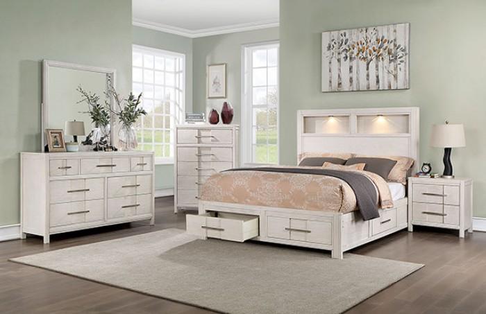 

    
Transitional White Solid Wood California King Storage Bedroom Set 5PCS Furniture of America Karla CM7500WH-CK-5PCS
