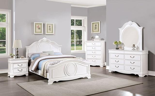 

    
Transitional White Solid Wood Full Panel Bedroom Set 5PCS Furniture of America Alecia CM7458WH-F-5PCS
