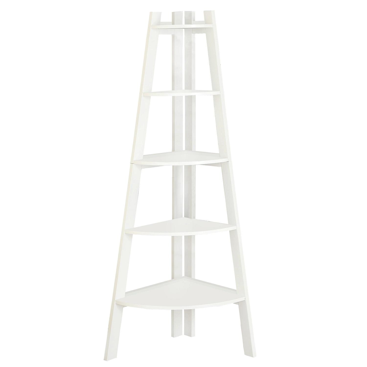 

    
Transitional White Solid Wood Ladder Shelf Furniture of America CM-AC6214WH Lyss
