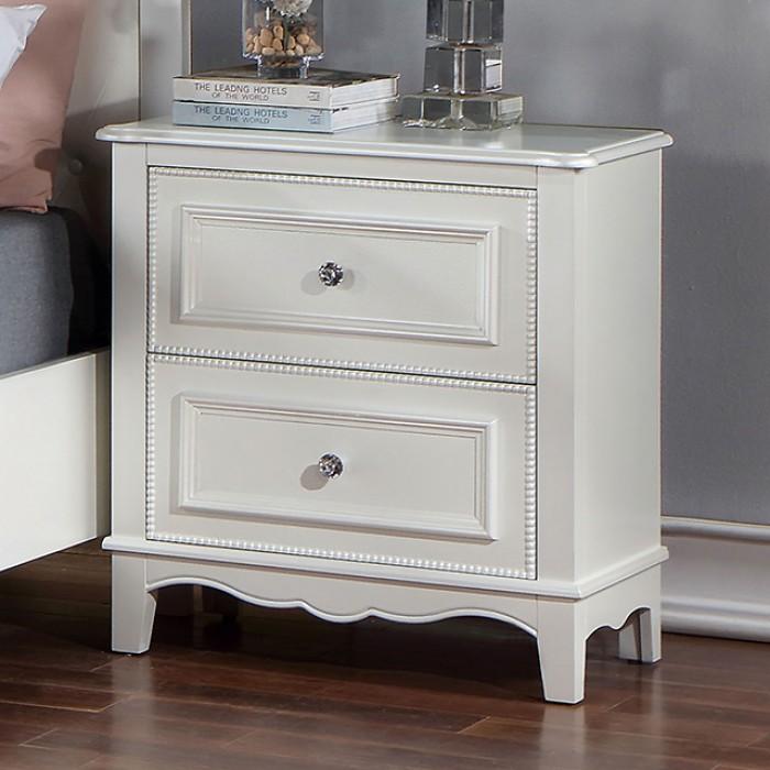 Transitional Nightstand Cadence Nightstand CM7456WH-N CM7456WH-N in White 