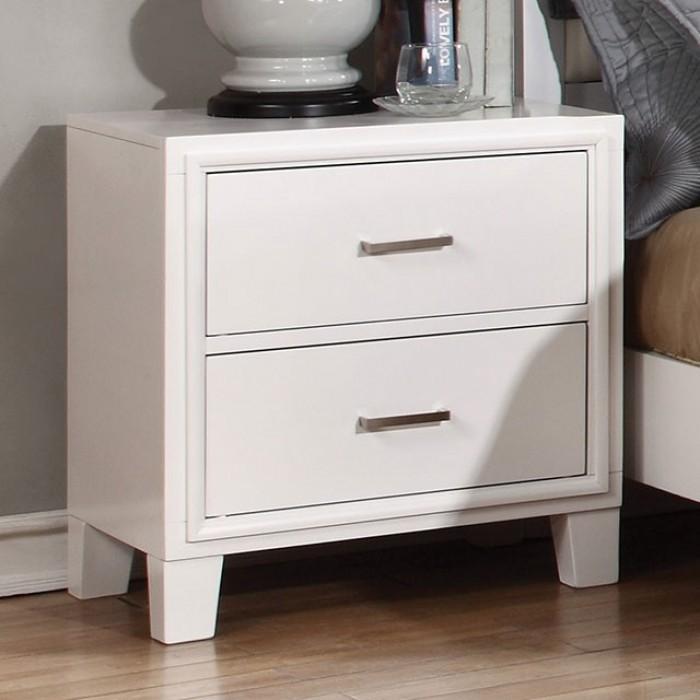 Transitional Nightstand Enrico Nightstand CM7068WH-N CM7068WH-N in White 
