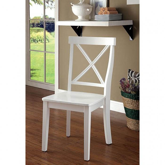 

    
Transitional White Solid Wood Side Chairs Set 2pcs Furniture of America CM3546SC-2PK Penelope
