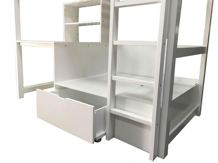 

    
Transitional White Solid Wood Twin Bunk Bed Furniture of America CM-BK828WH Callistus
