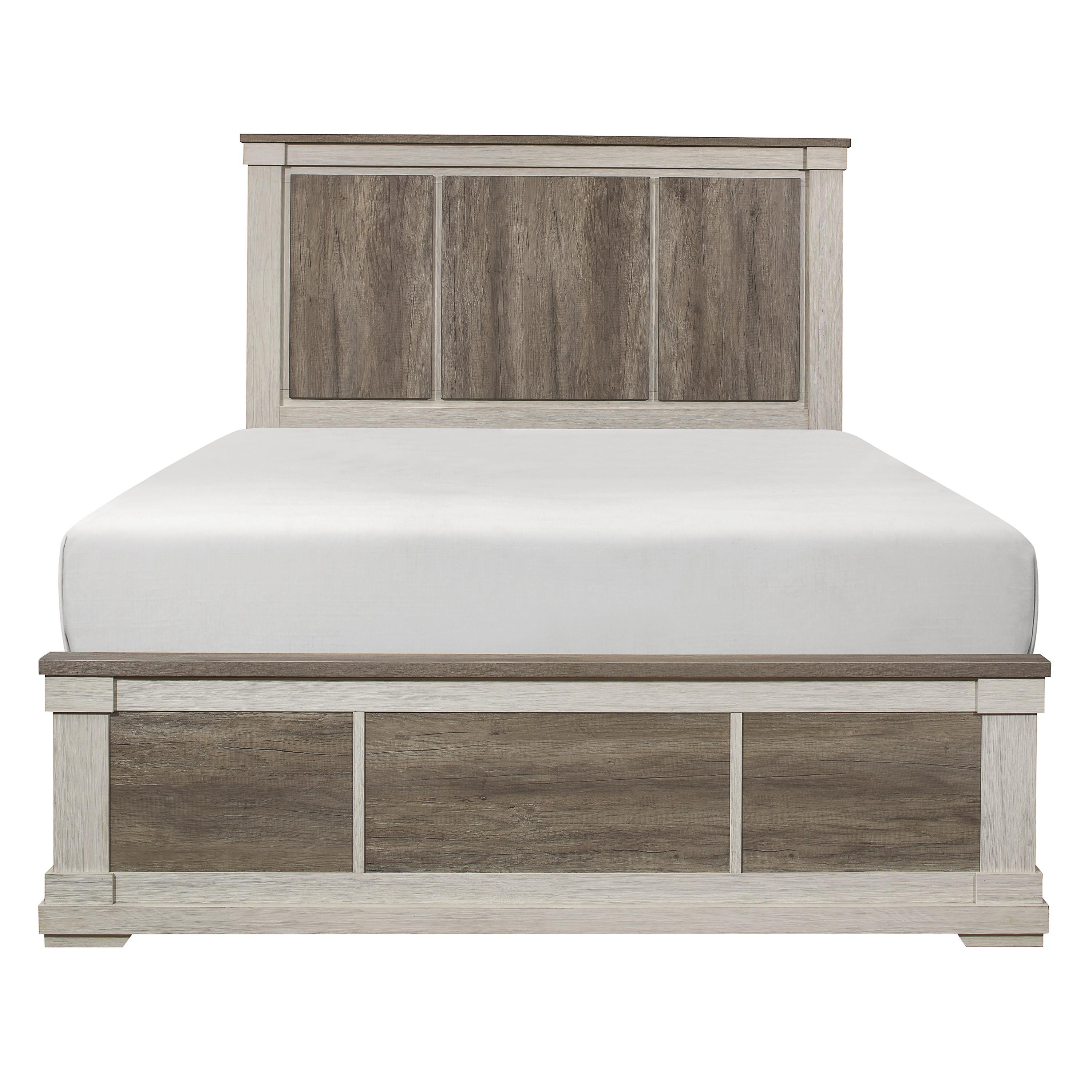 

    
Transitional White & Weathered Gray Wood CAL Bed Homelegance 1677K-1CK* Arcadia
