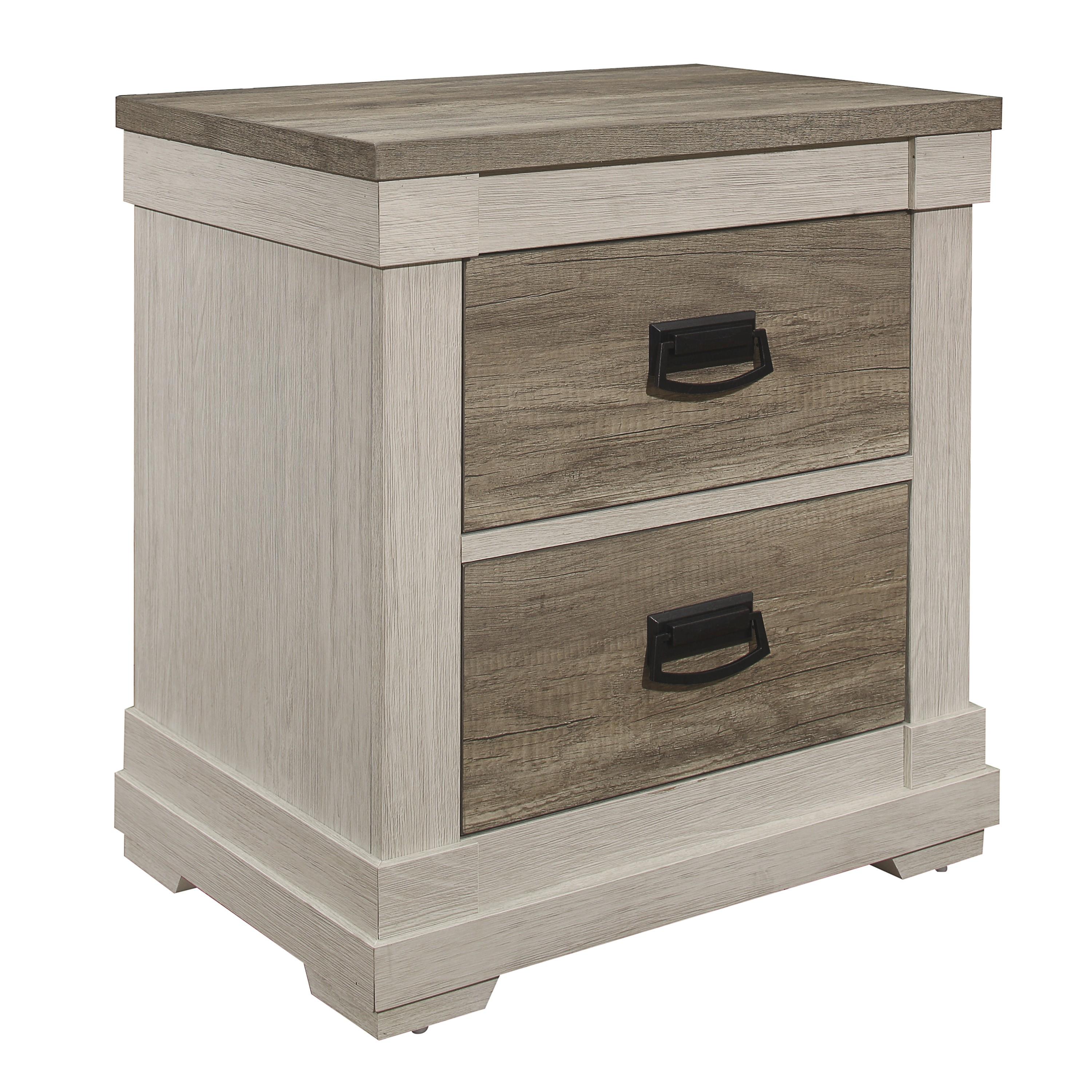 Transitional Nightstand 1677-4 Arcadia 1677-4 in Gray 