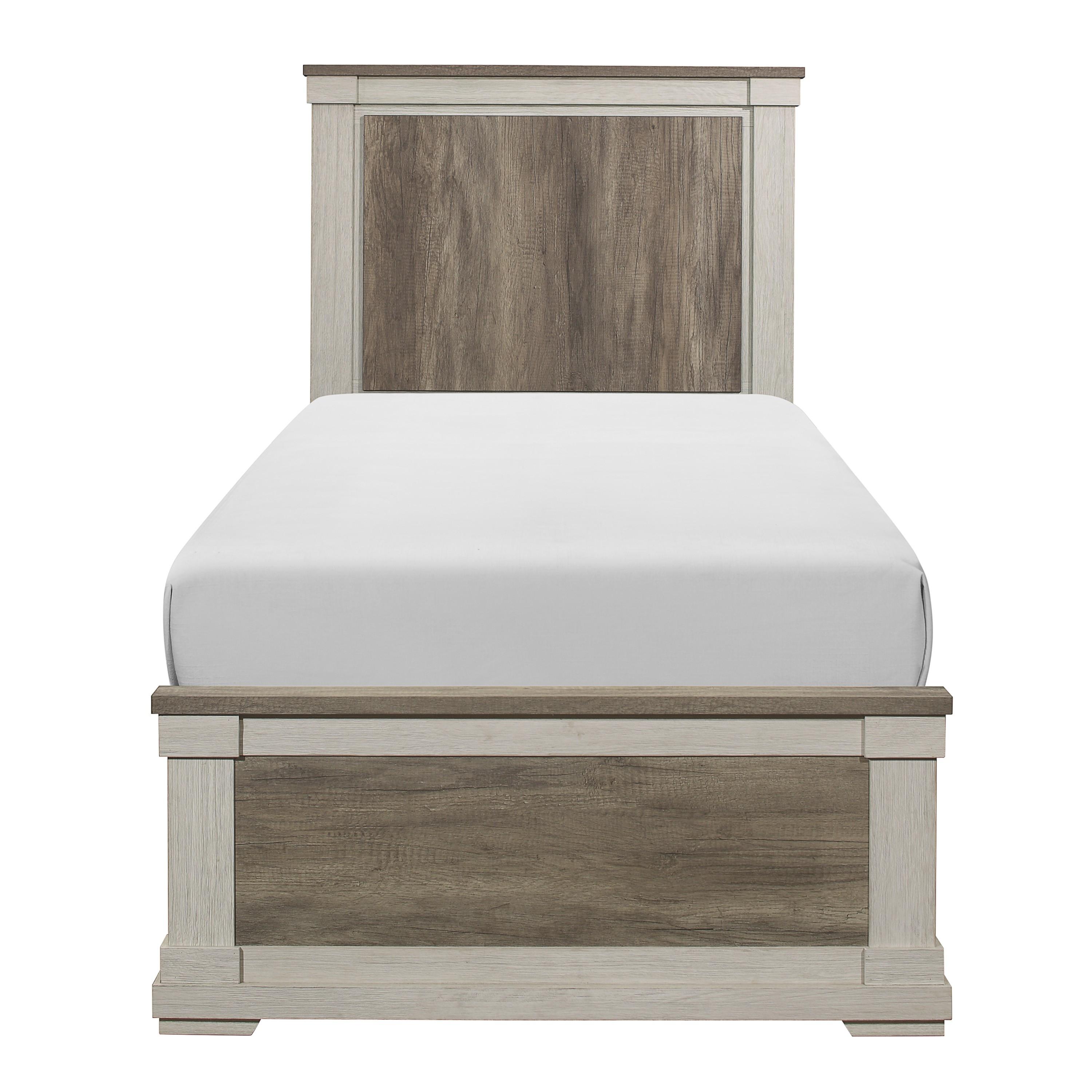 

    
Transitional White & Weathered Gray Wood Twin Bed Homelegance 1677T-1* Arcadia
