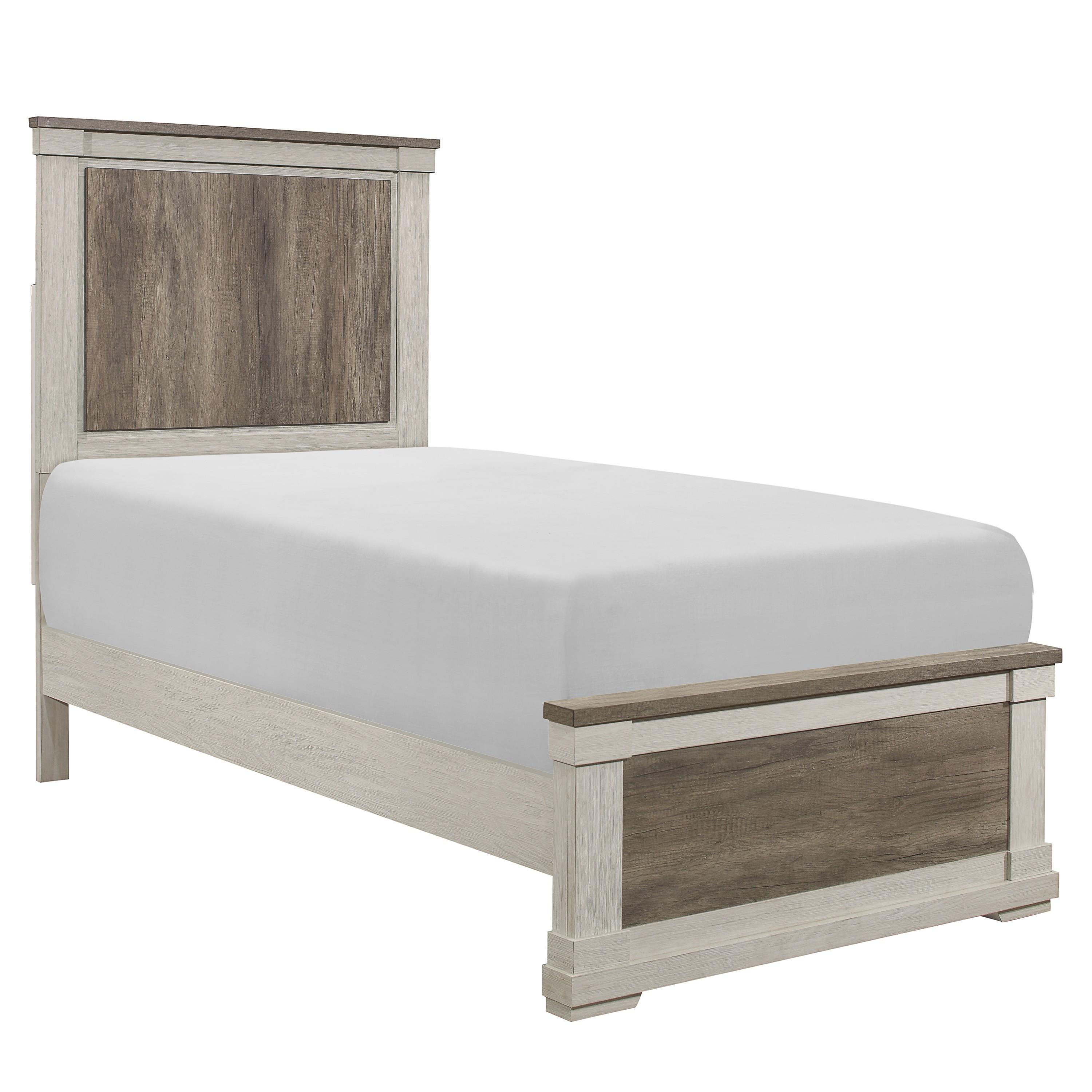 

    
Transitional White & Weathered Gray Wood Twin Bedroom Set 3pcs Homelegance 1677T-1* Arcadia
