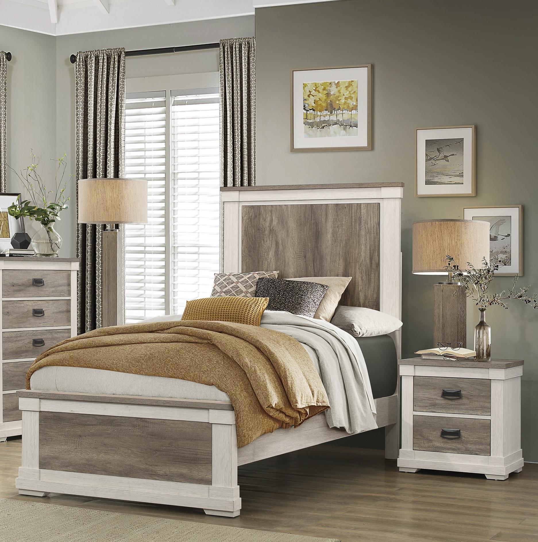 Transitional Bedroom Set 1677T-1-3PC Arcadia 1677T-1-3PC in Gray 