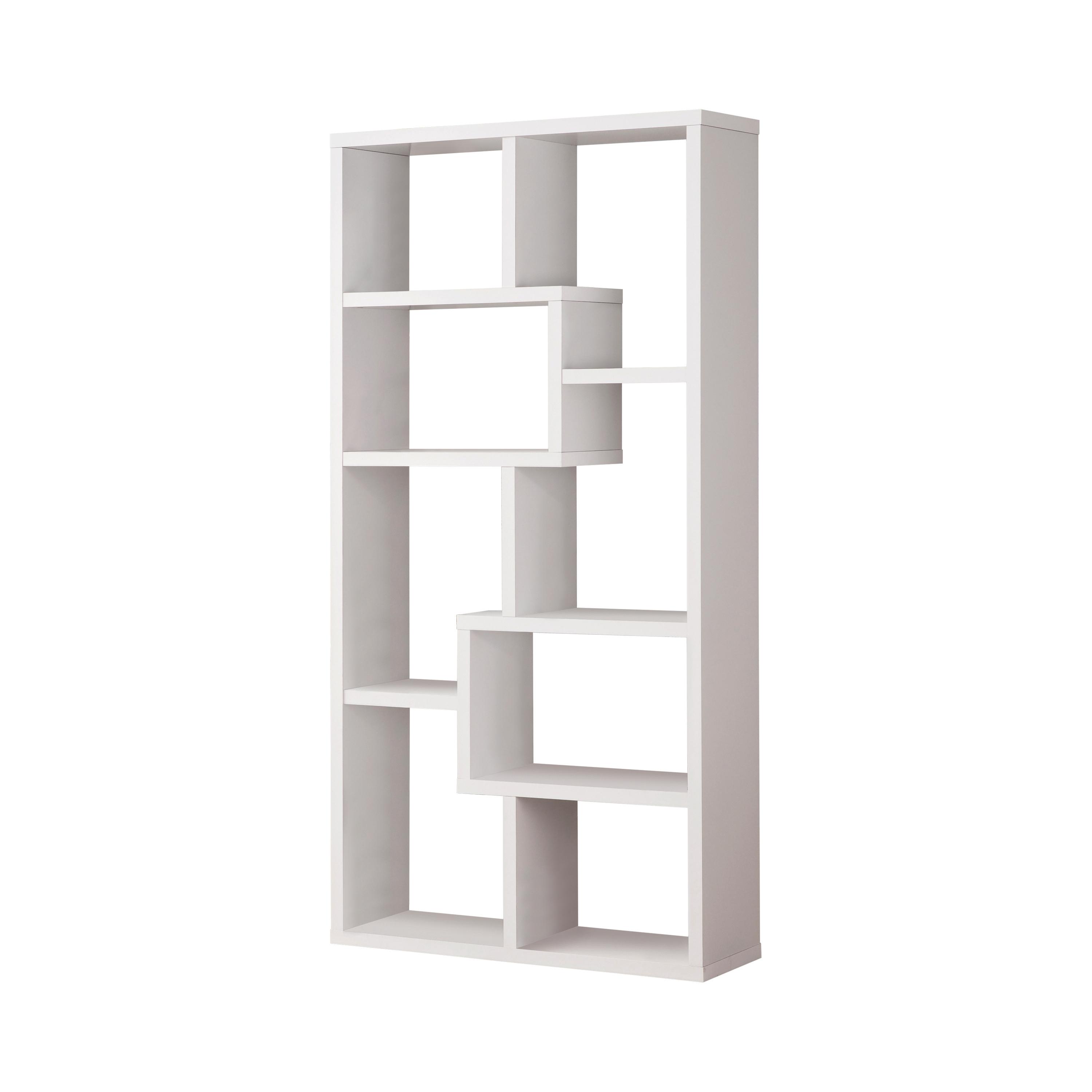 Transitional Bookcase 800136 Theo 800136 in White 