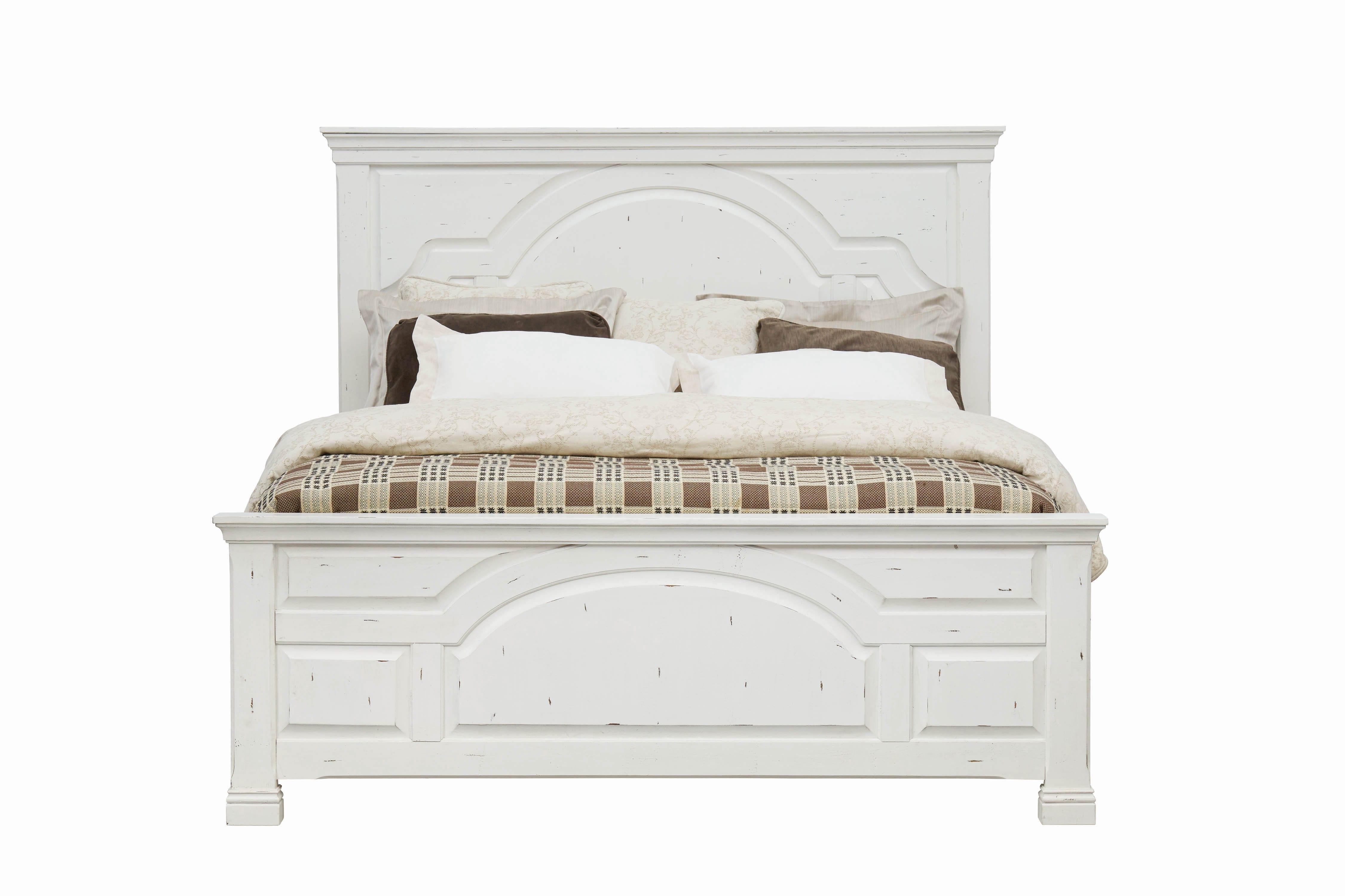 Transitional Panel Bed Cleste 206461KW in White 