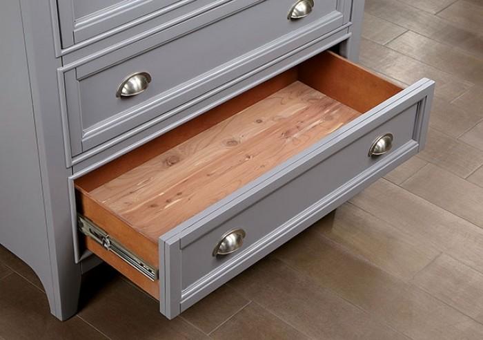 

    
Transitional Gray Wood Chest Furniture of America Castlile CM7413GY-C
