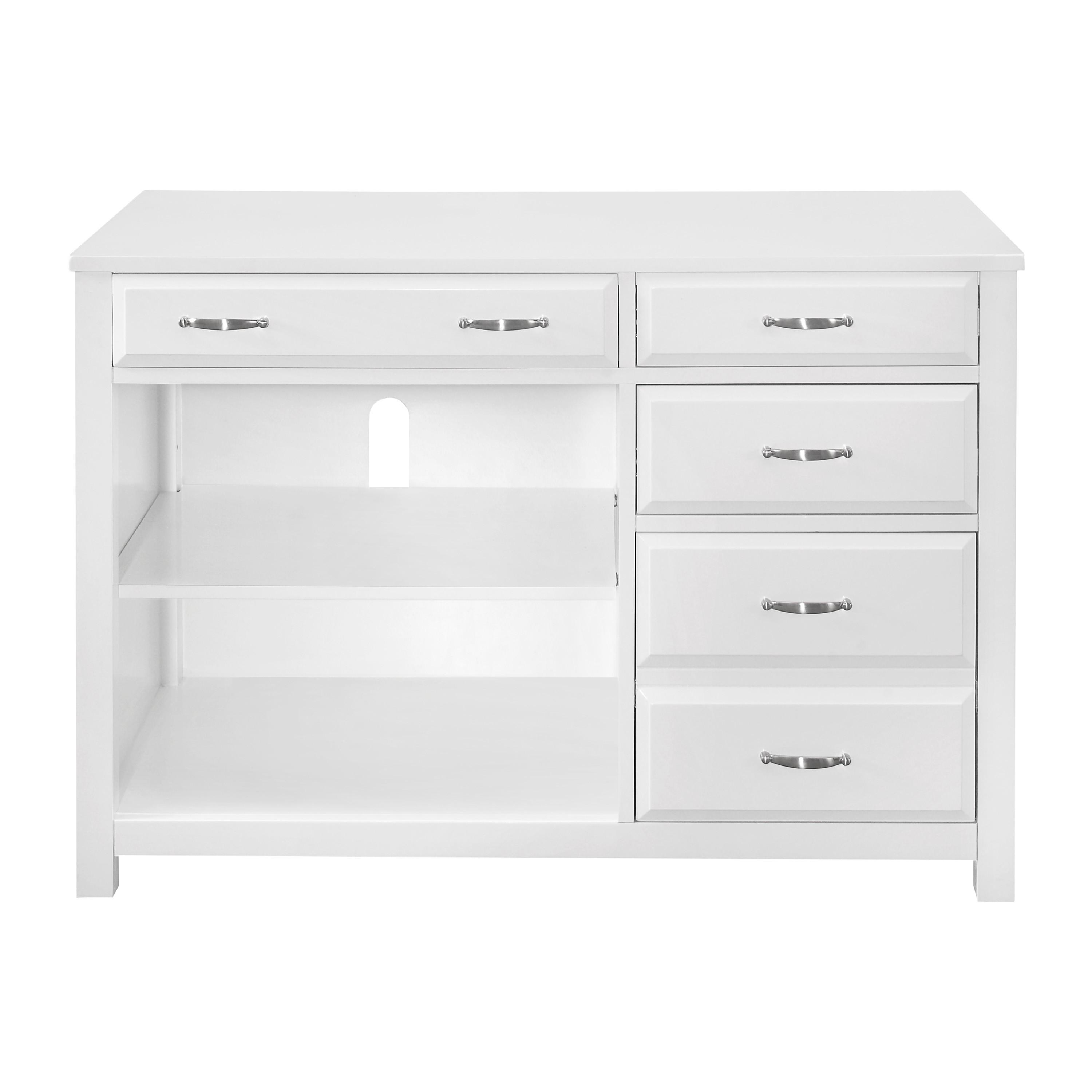 

    
Transitional White Wood Credenza Homelegance 4522WH-16 Blanche
