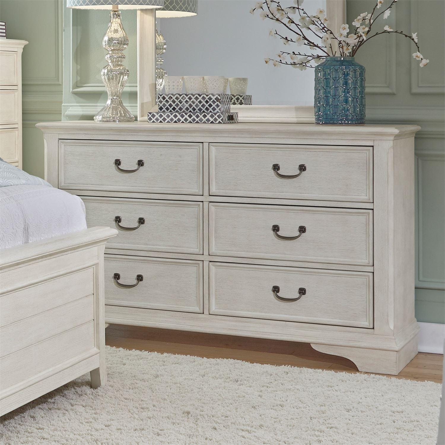 Transitional Double Dresser Bayside  249-BR30 249-BR30 in White 