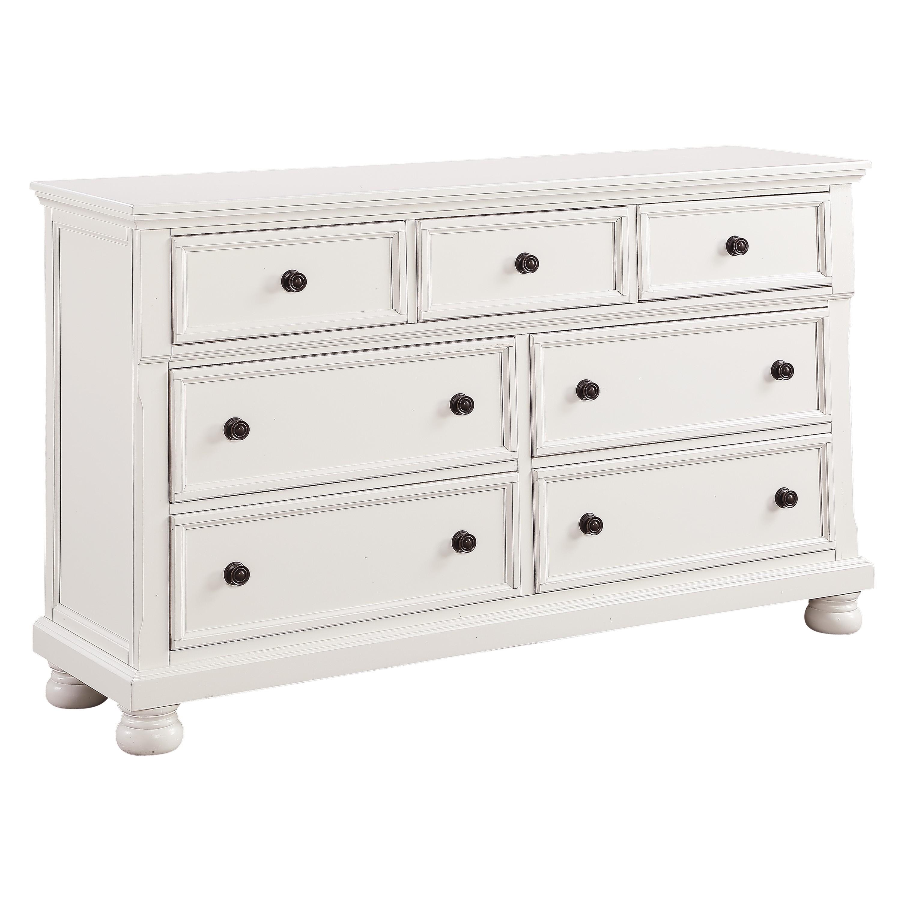 

    
Transitional White Wood Dresser w/Mirror Homelegance 1714W-5*6 Laurelin
