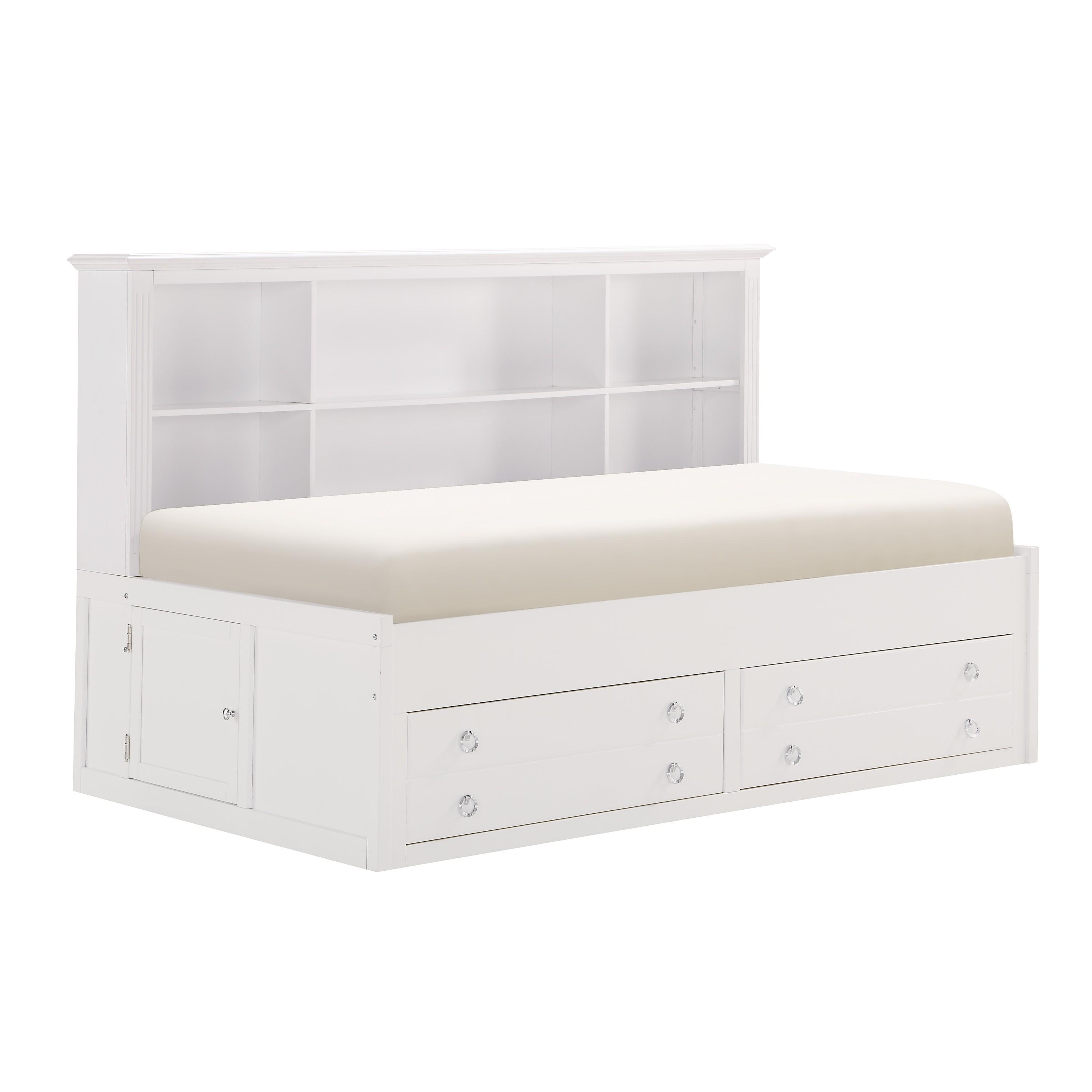 Transitional Lounge Storage Bed 2058WHPRF-1* Meghan 2058WHPRF-1* in White 