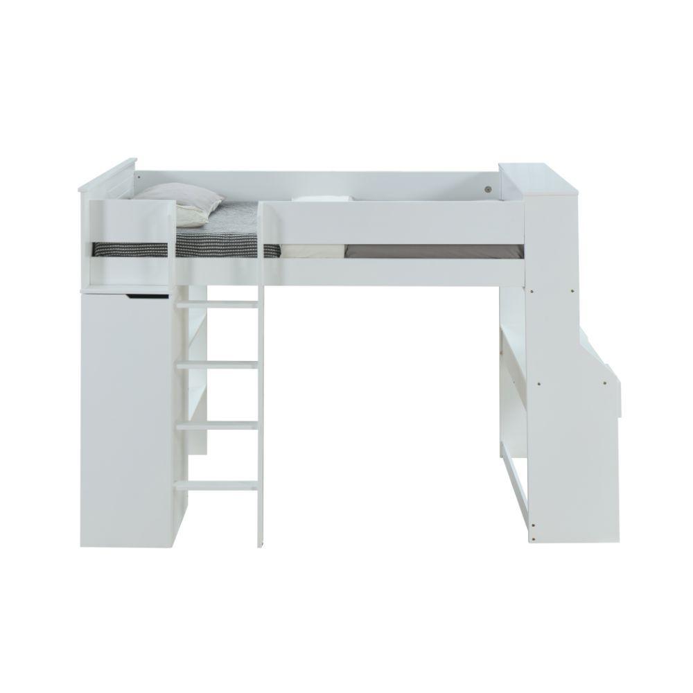 

    
Transitional White Wood Loft Bed by Acme Ragna 38060
