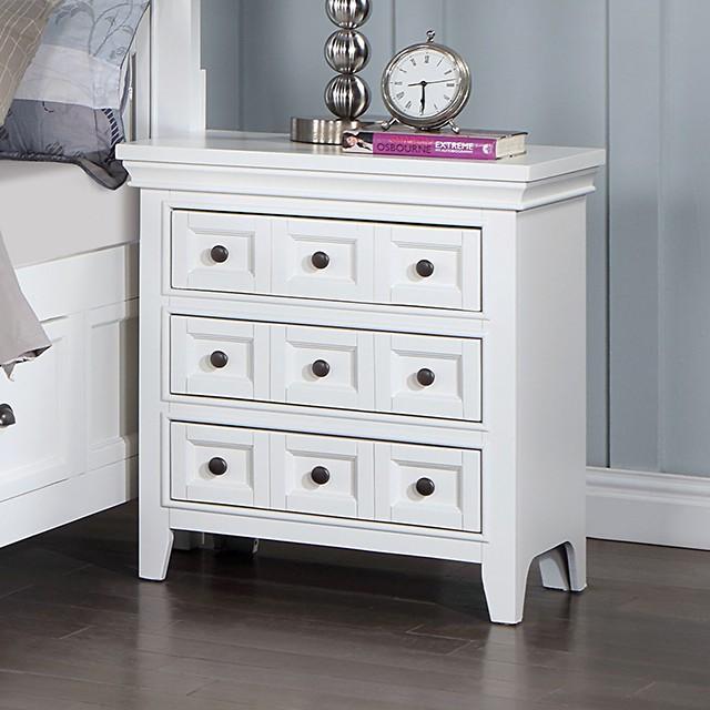 Transitional Nightstand Castile Nightstand CM7413WH-N CM7413WH-N in White 