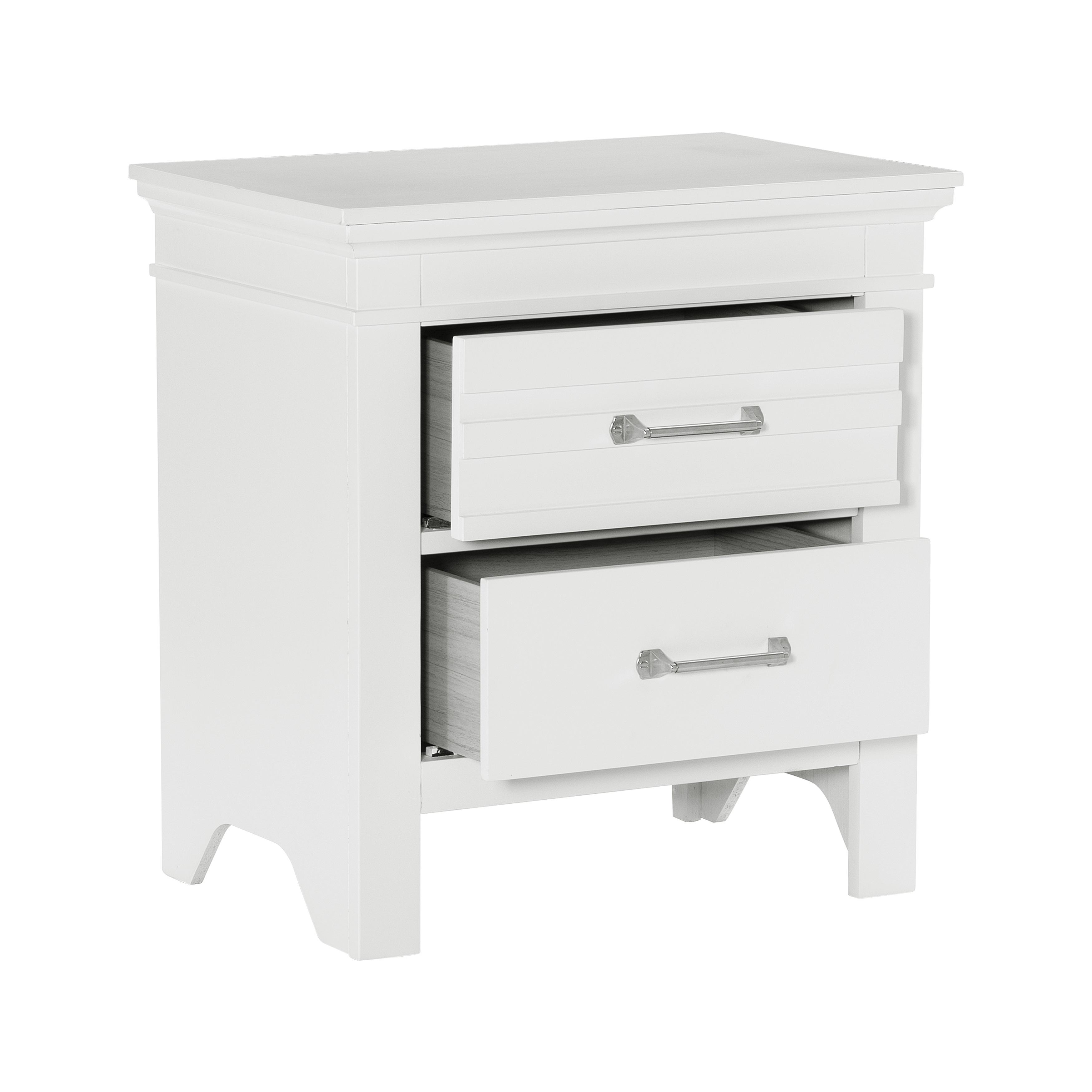 

    
Transitional White Wood Nightstand Homelegance 1675W-4 Blaire Farm
