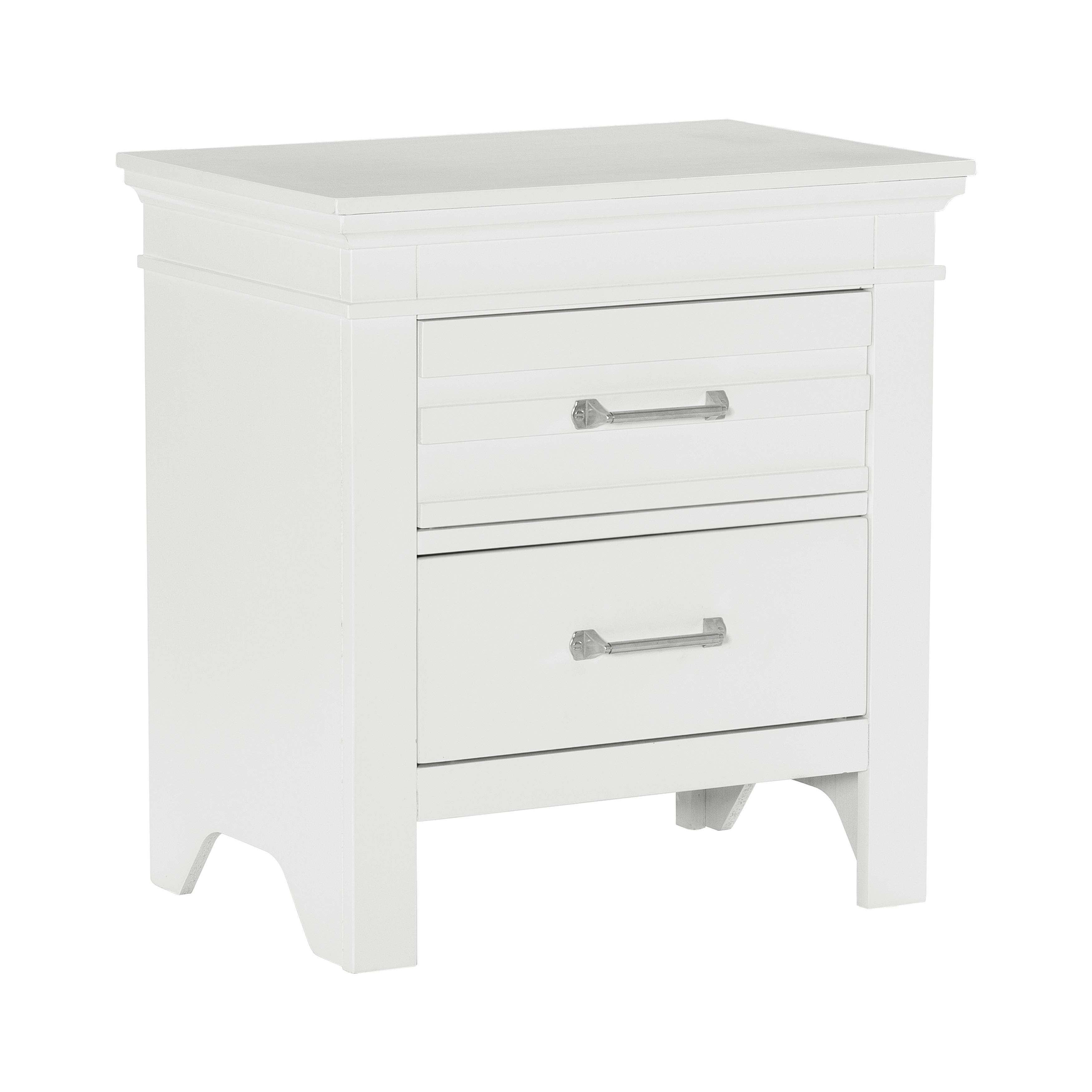 Transitional Nightstand 1675W-4 Blaire Farm 1675W-4 in White 