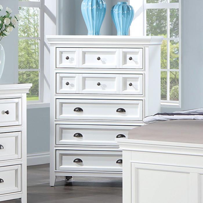 

                    
Buy Transitional White Wood Queen Bed Set 6PCS Furniture of America Castile CM7413WH-Q-6PCS
