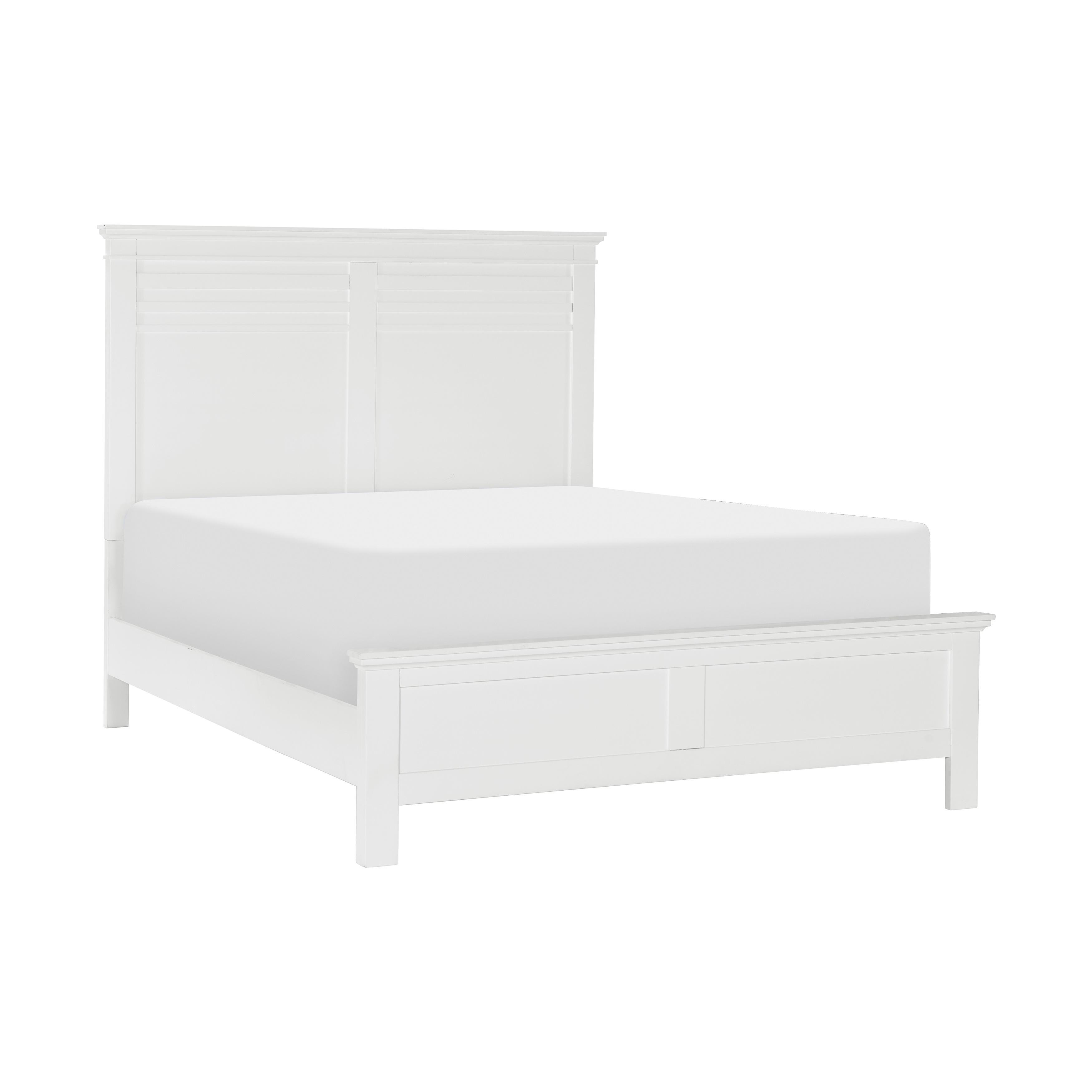 

    
Transitional White Wood Queen Bedroom Set 3pcs Homelegance 1675W-1* Blaire Farm
