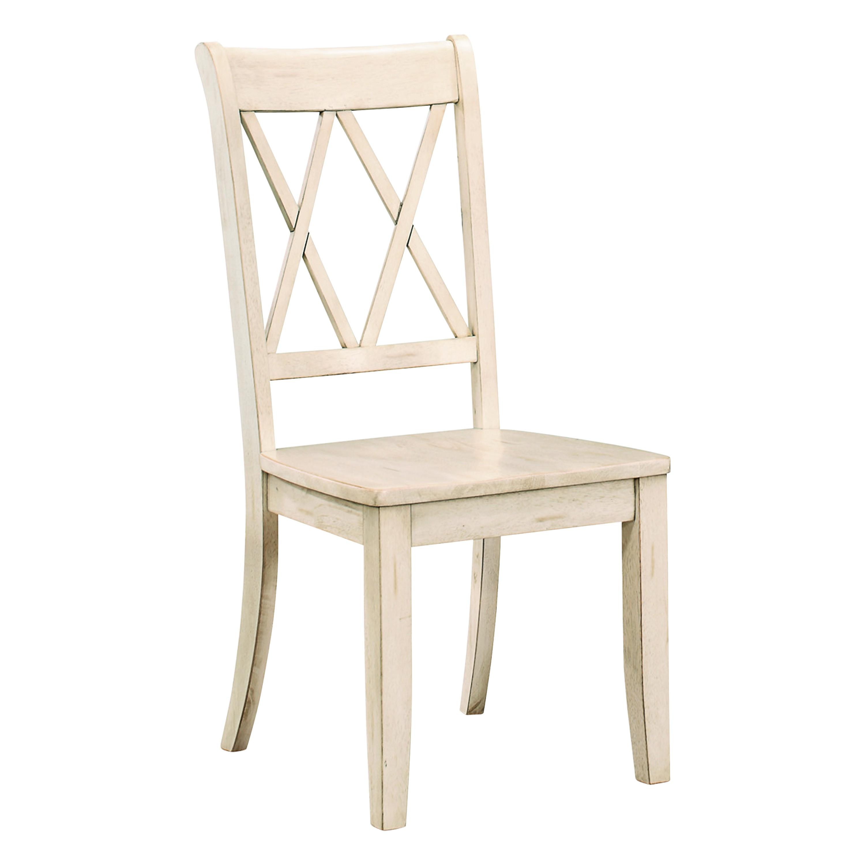 Transitional Side Chair Set 5516WTS Janina 5516WTS in White 
