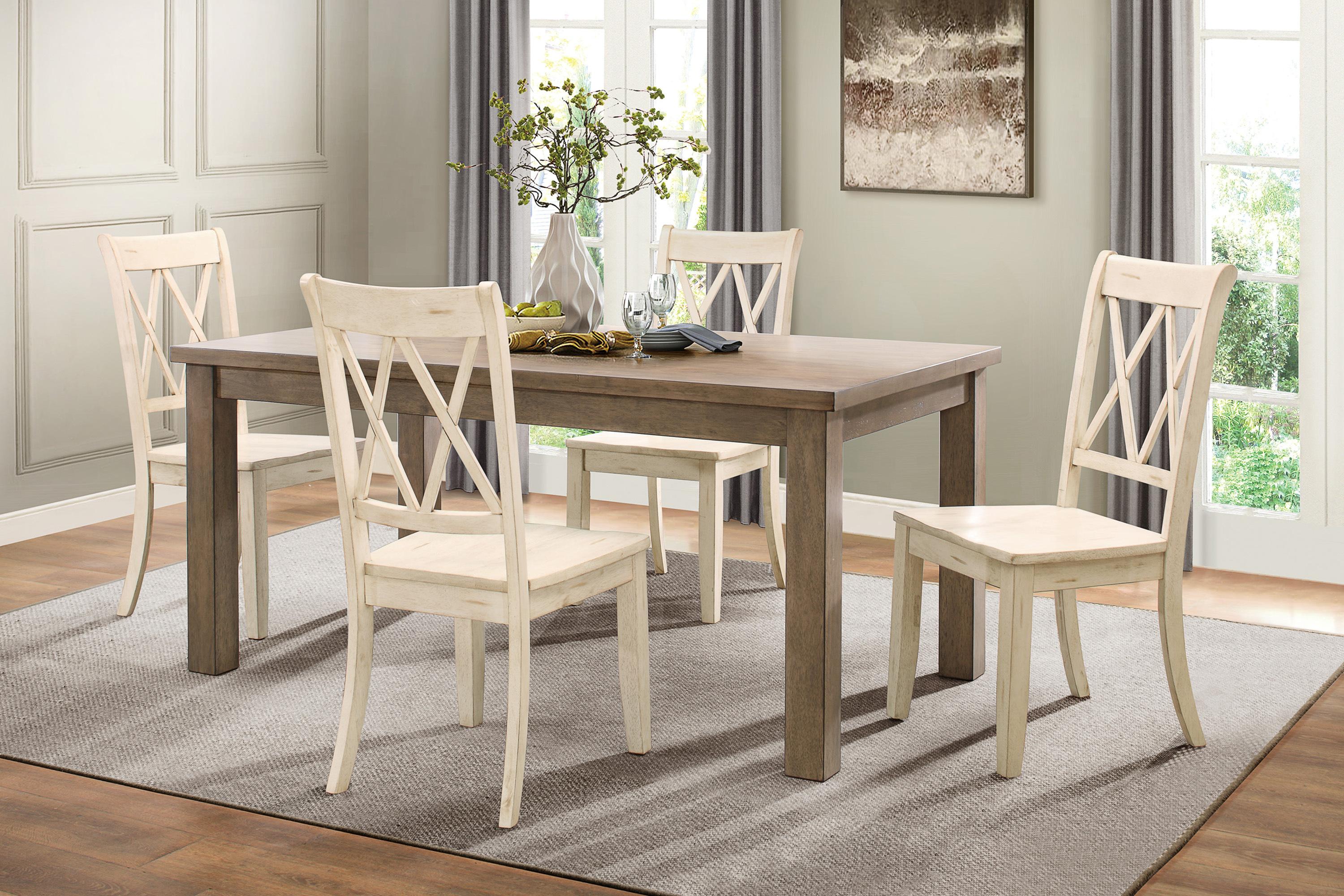 

    
Transitional White Wood Side Chair Set 2pcs Homelegance 5516WTS Janina
