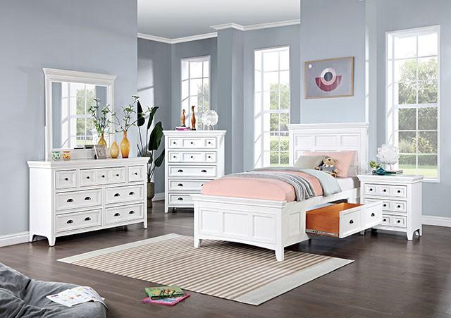

    
Transitional White Wood Twin Bed Set 3PCS Furniture of America Castile CM7413WH-T-3PCS
