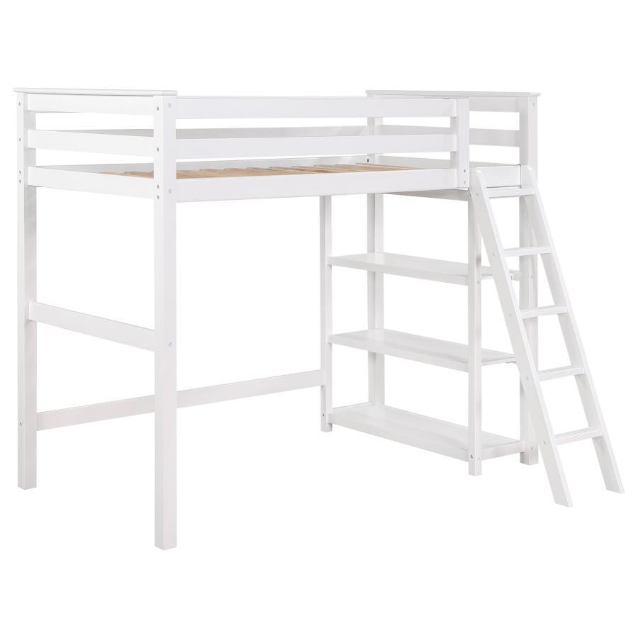 

    
Transitional White Wood Twin Bunk Bed Coaster Blaine 460089
