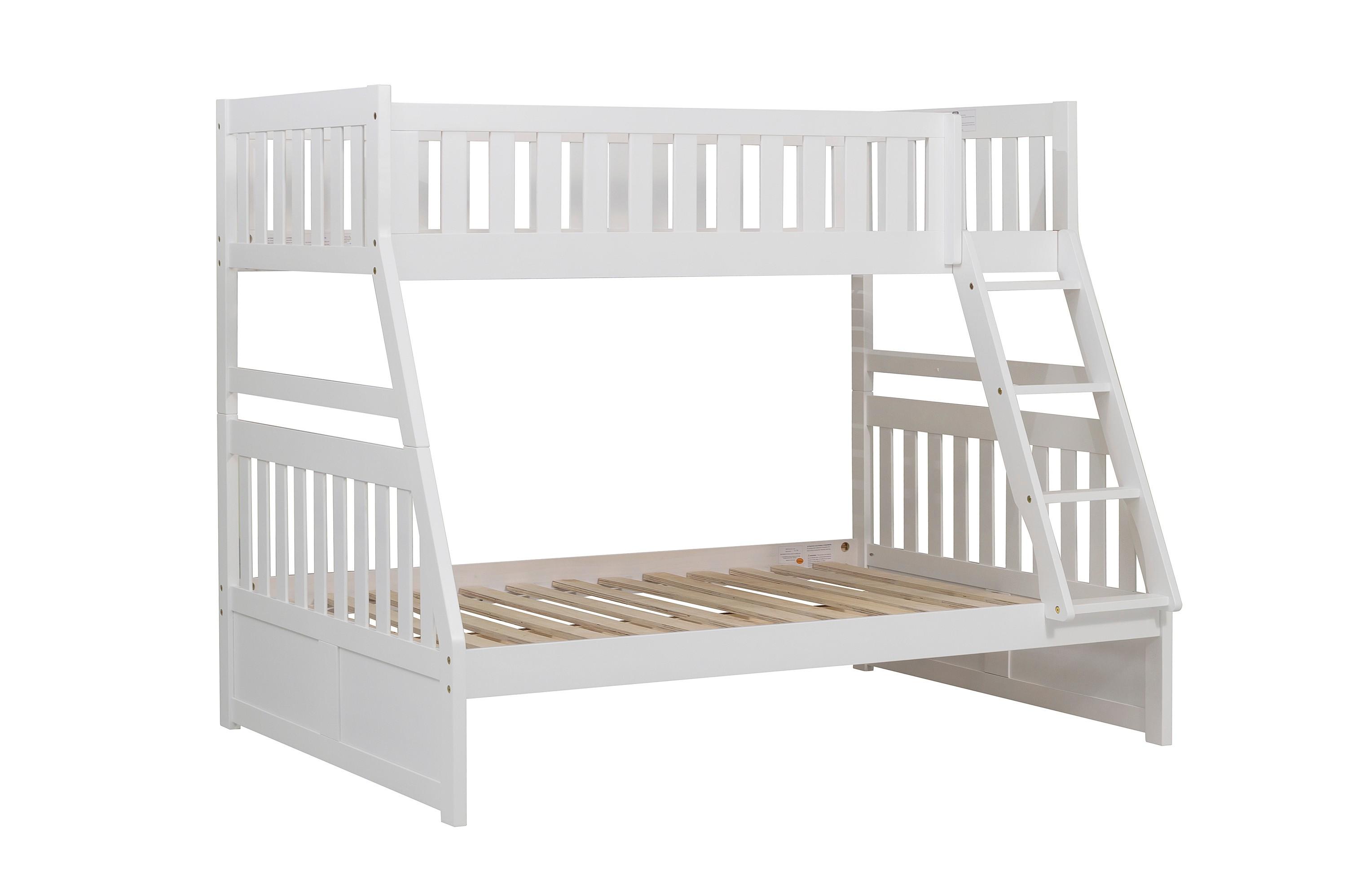 

    
Transitional White Wood Twin/Full Bunk Bed Homelegance B2053TFW-1* Galen
