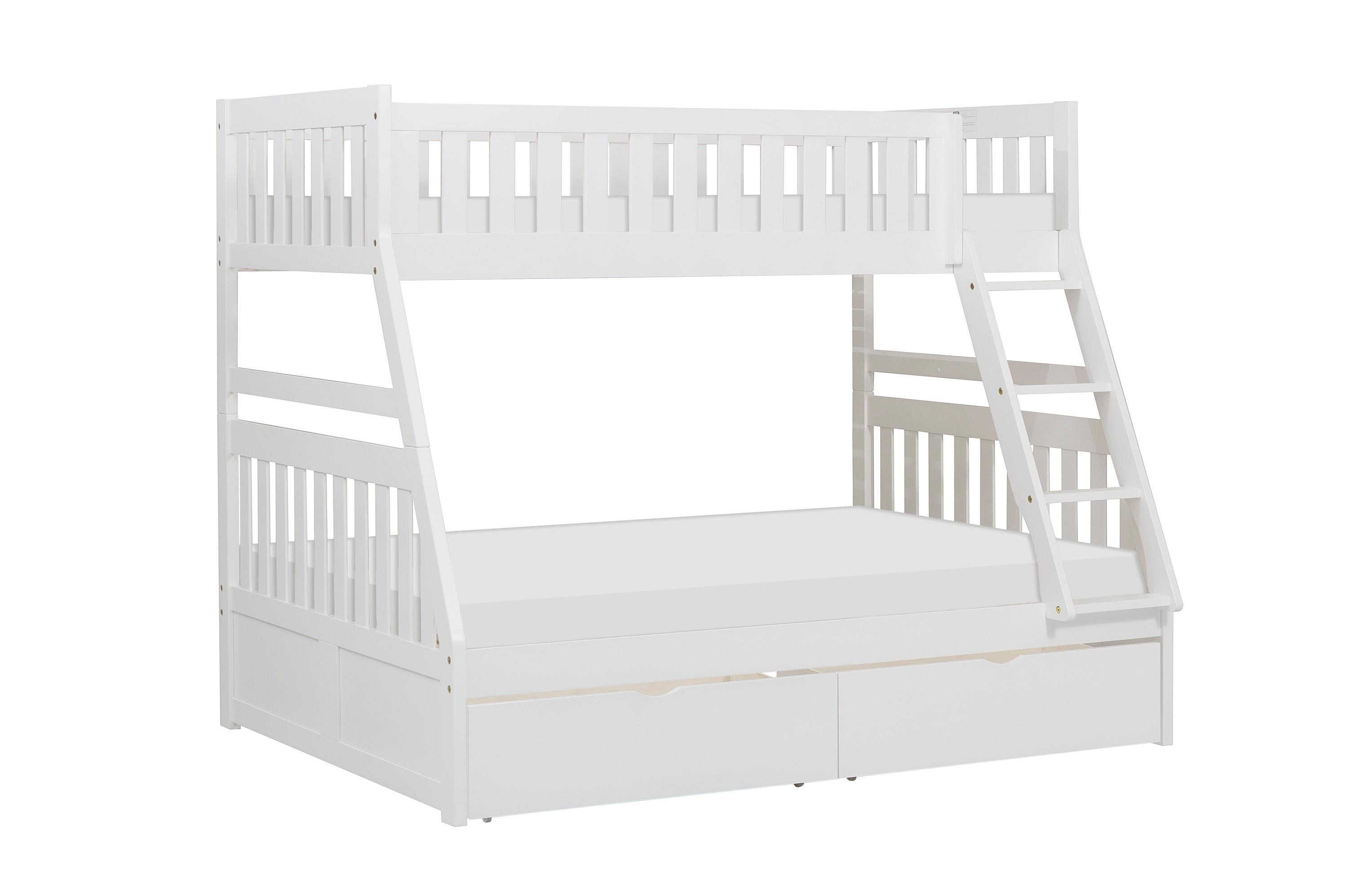 

    
Transitional White Wood Twin/Full Bunk Bed w/Storage Boxes Homelegance B2053TFW-1*T Galen
