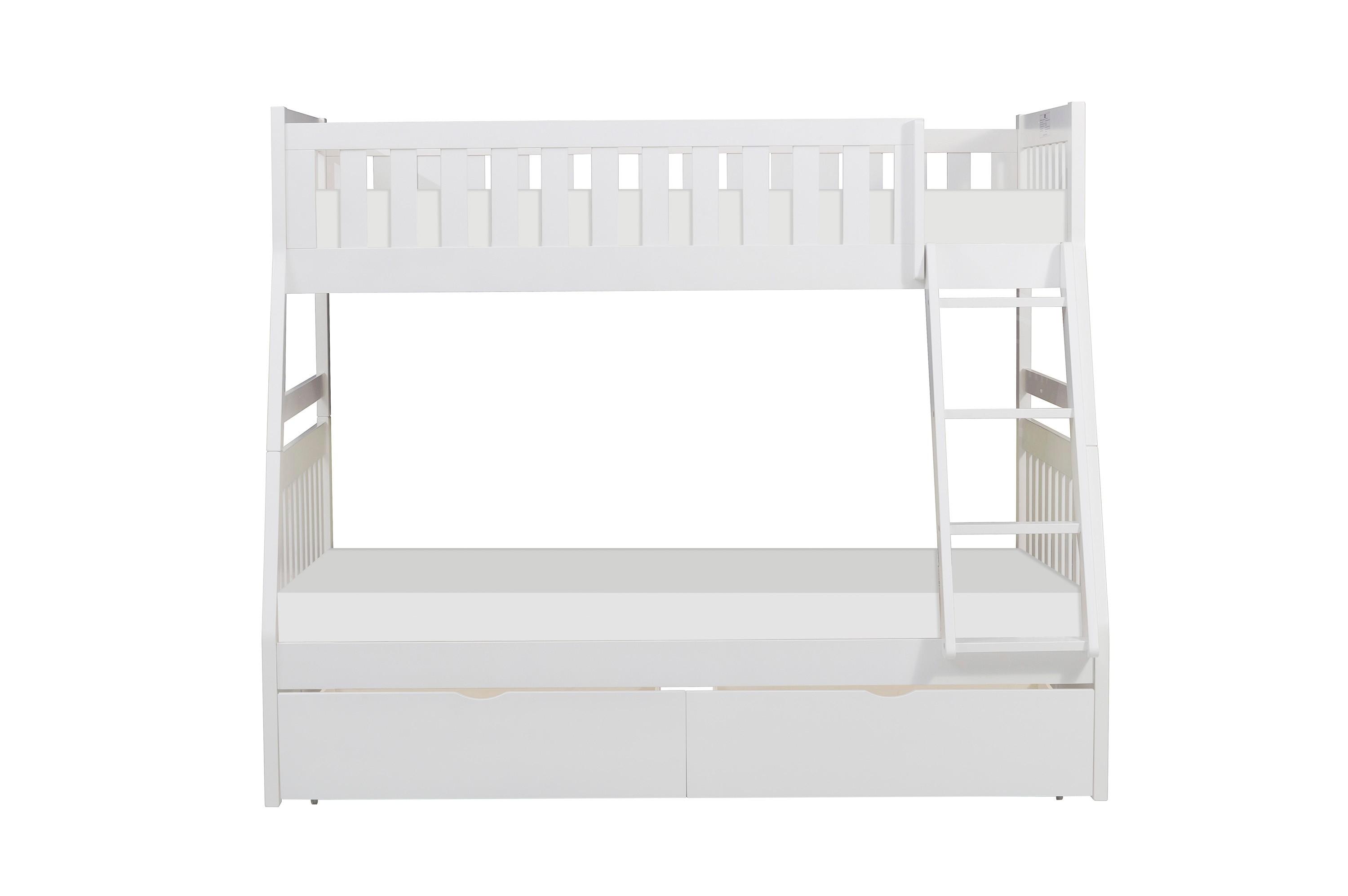 

    
Homelegance B2053TFW-1*T Galen Twin/Full Bunk Bed White B2053TFW-1*T

