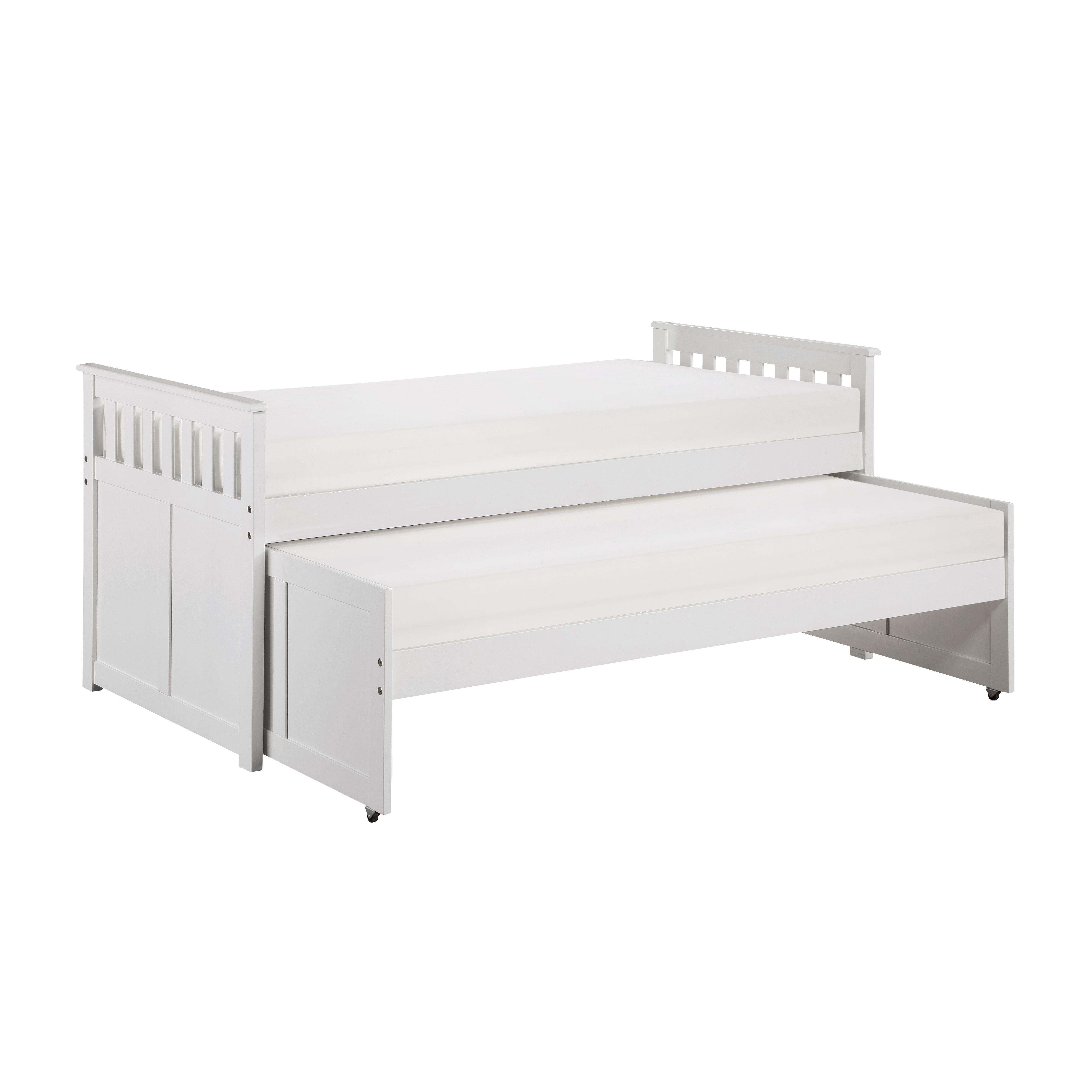 Transitional Twin/Twin Bed B2053RTW-1* Galen B2053RTW-1* in White 