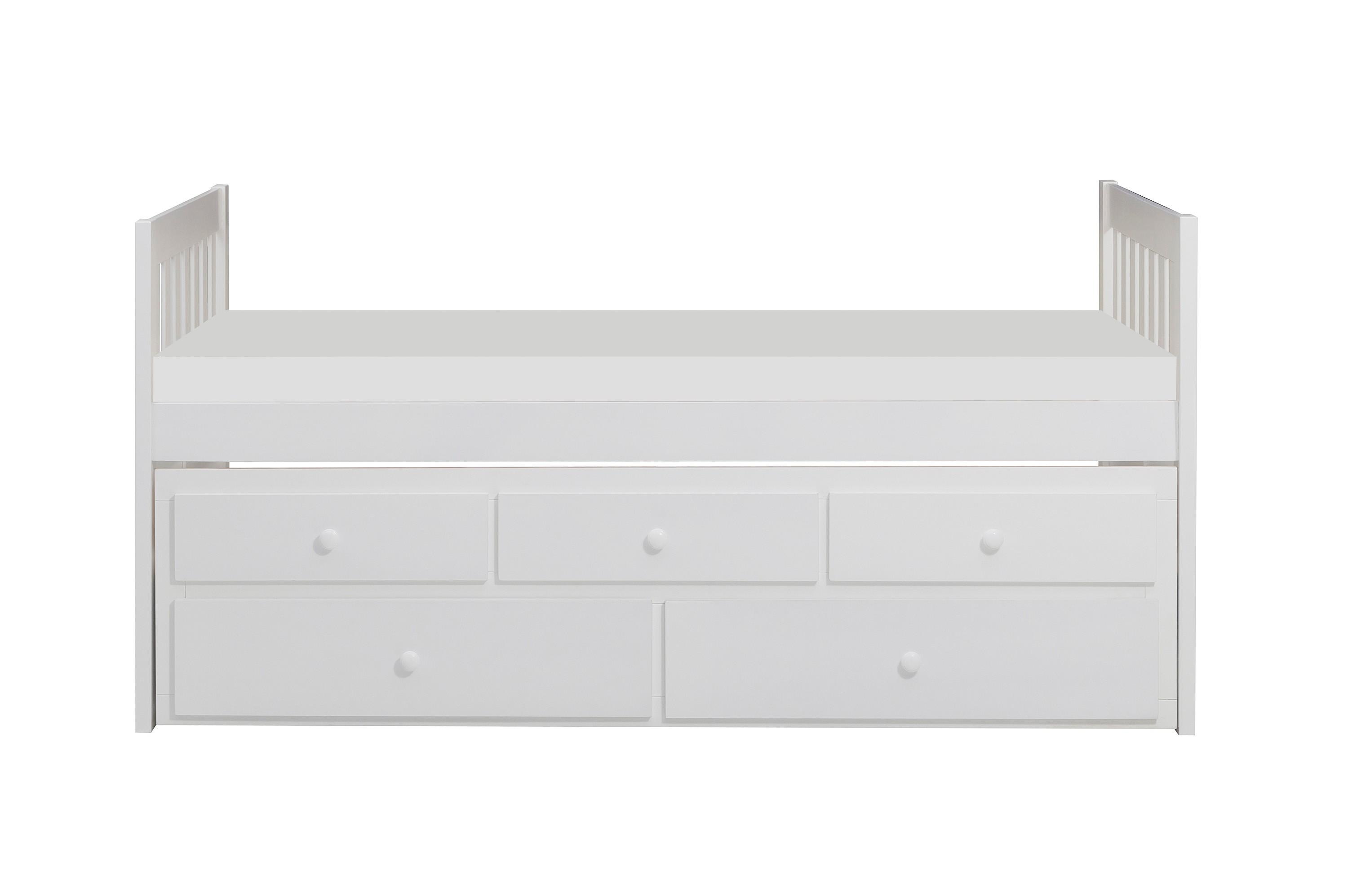 

    
B2053PRW-1* Transitional White Wood Twin/Twin Trundle Bed w/Storage Drawers Homelegance B2053PRW-1* Galen
