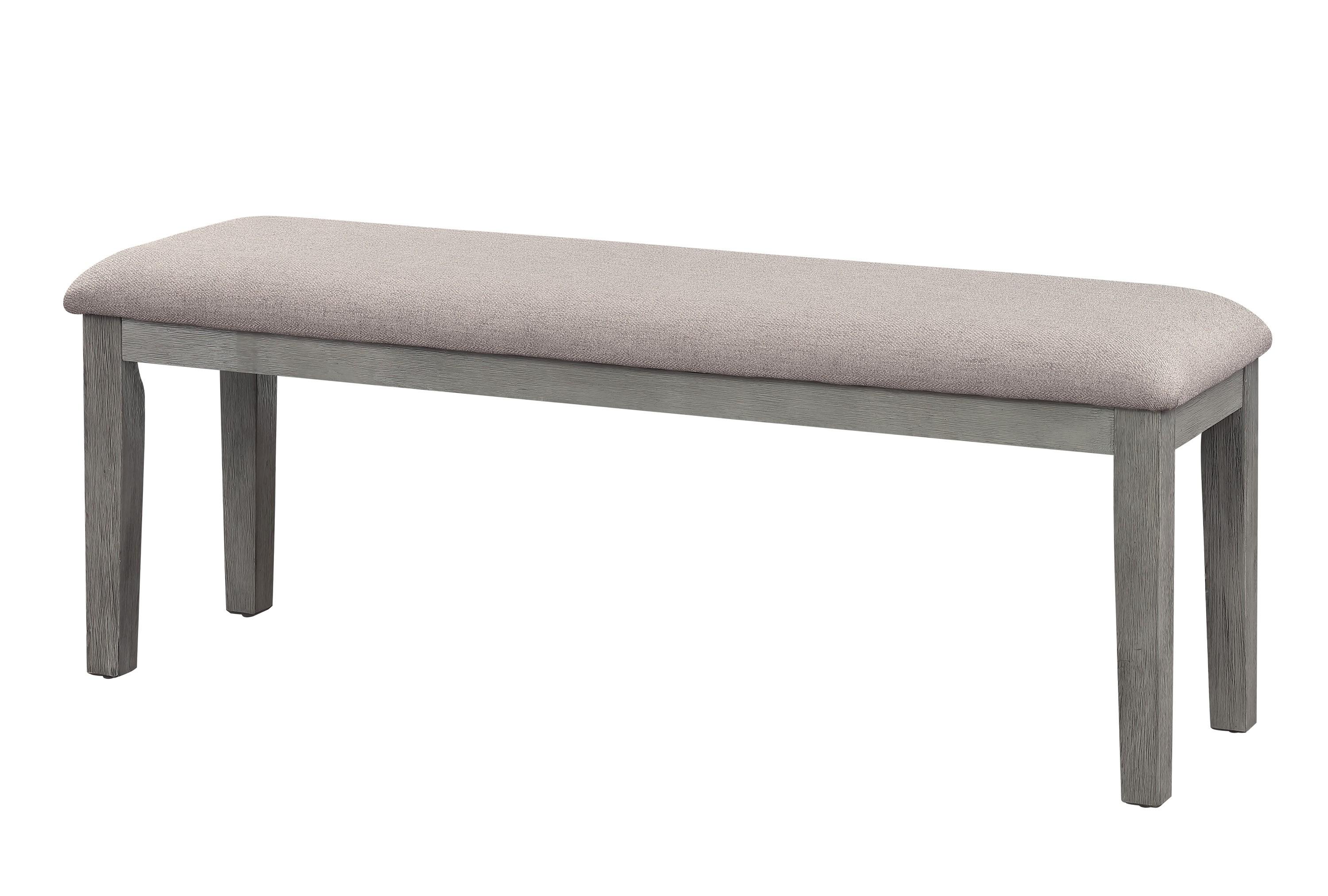 Transitional Bench 5706GY-13 Armhurst 5706GY-13 in Gray Polyester