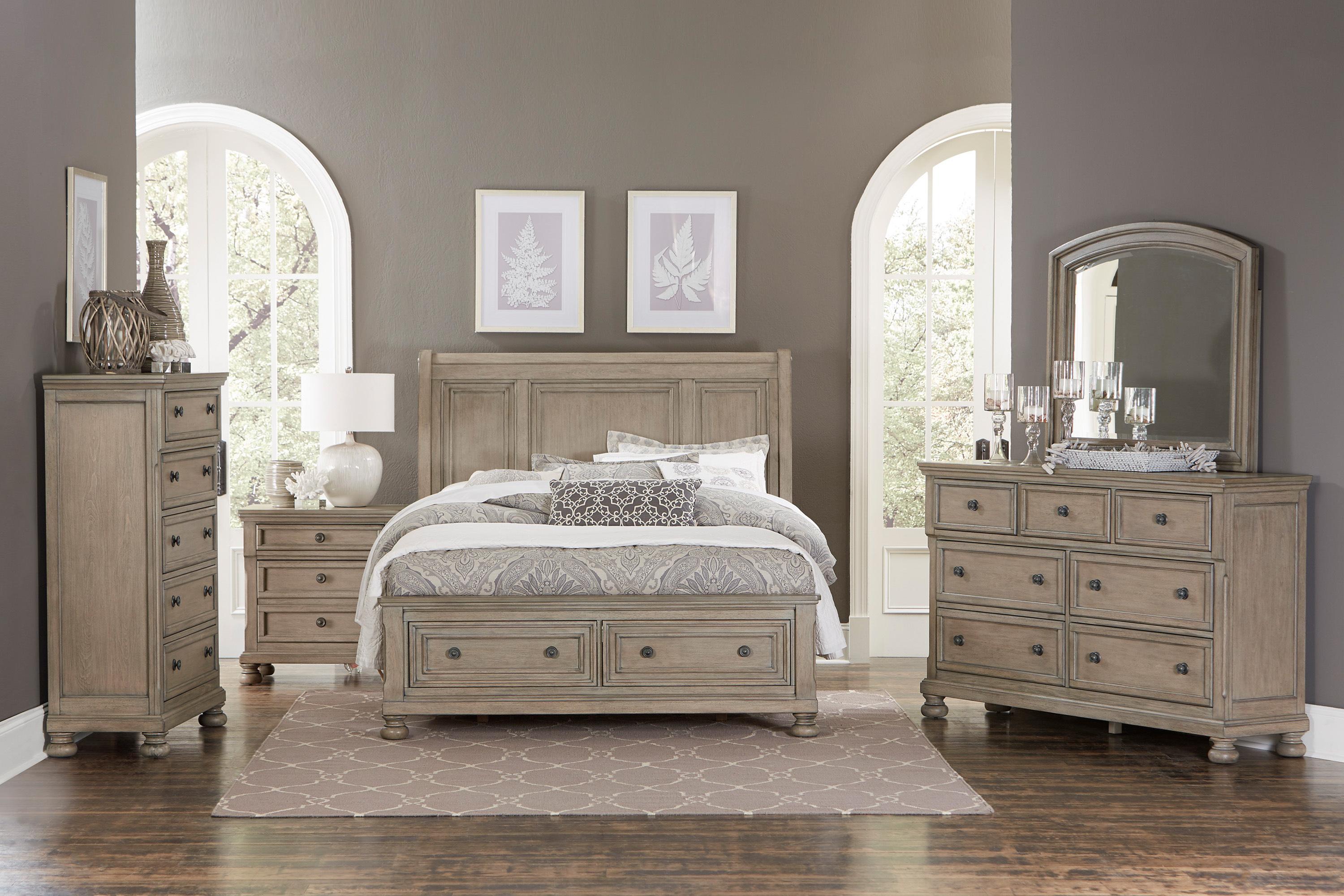 Transitional Bedroom Set 2259GY-1-5PC Bethel 2259GY-1-5PC in Gray 
