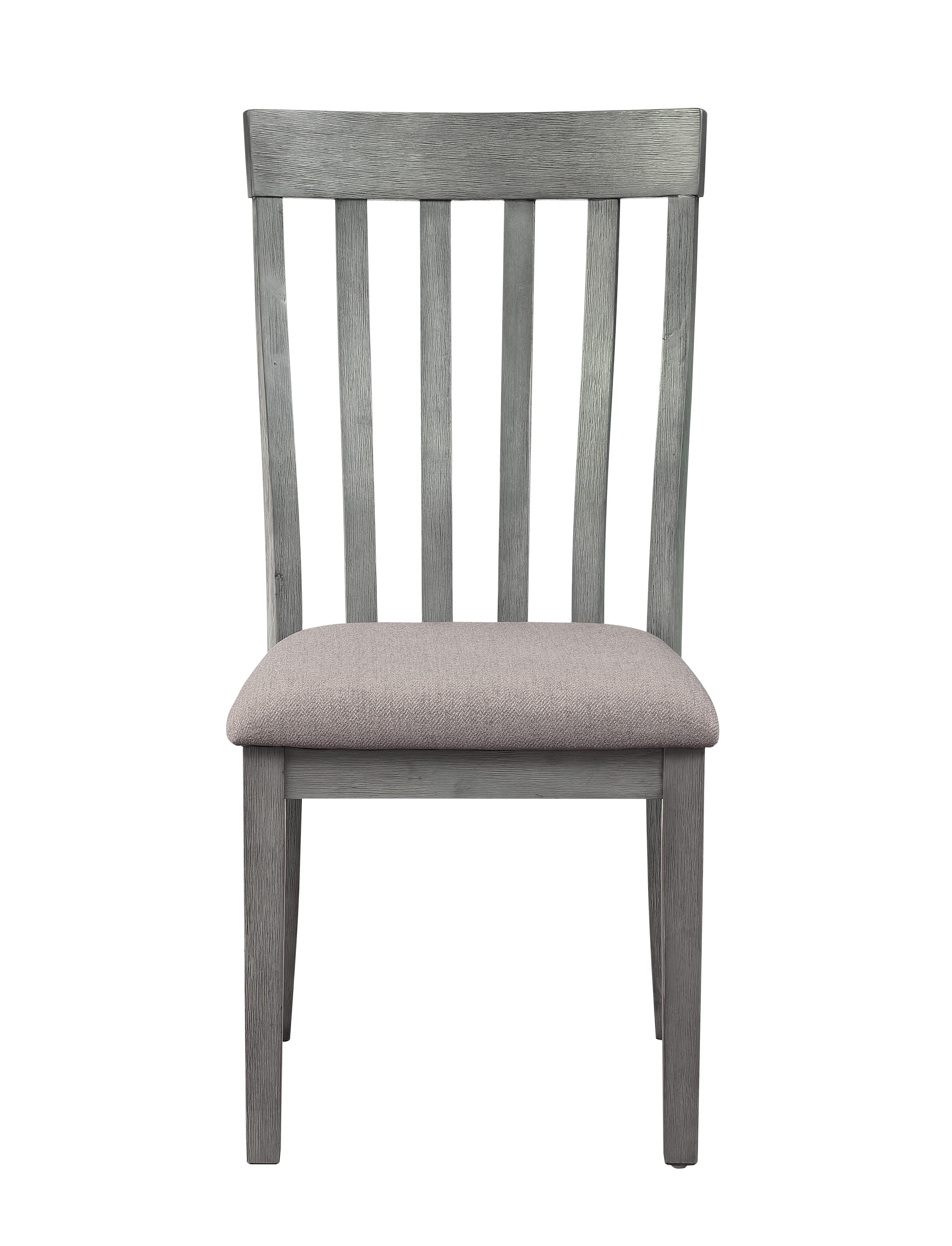 

    
Transitional Wire Brushed Gray Wood Side Chair Set 2pcs Homelegance 5706GYS Armhurst

