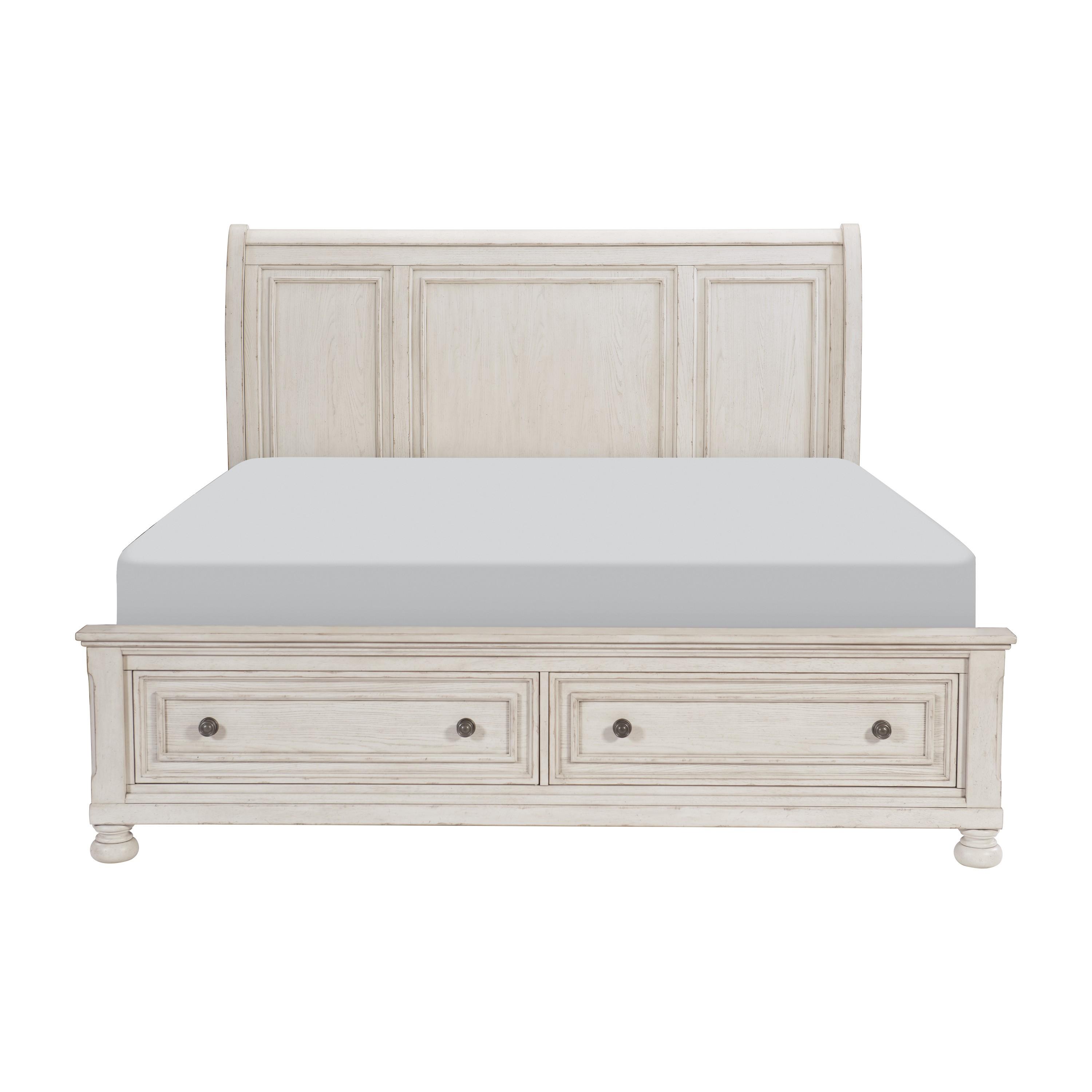 

    
Transitional Wire Brushed White Wood CAL Bed Homelegance 2259KW-1CK* Bethel
