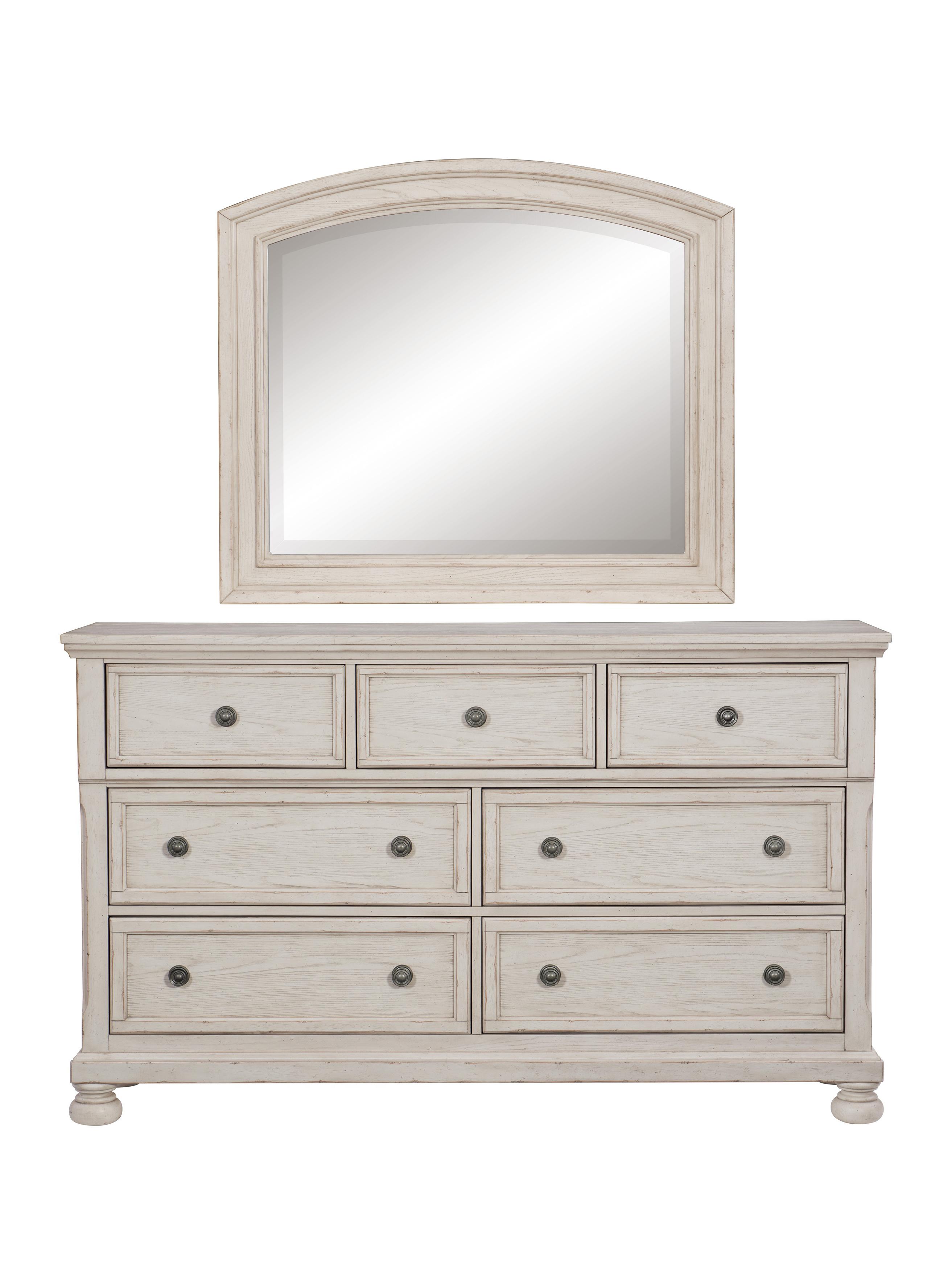 Transitional Dresser w/Mirror 2259W-5*6-2PC Bethel 2259W-5*6-2PC in White 