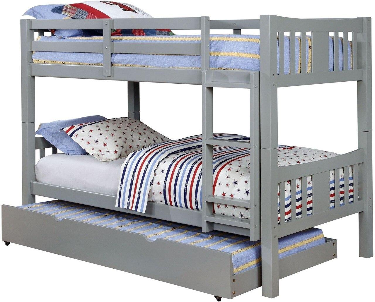 

    
Gray Wood Full/Full Bunk Bed CAMERON CM-BK929F-GY Furniture of America Modern
