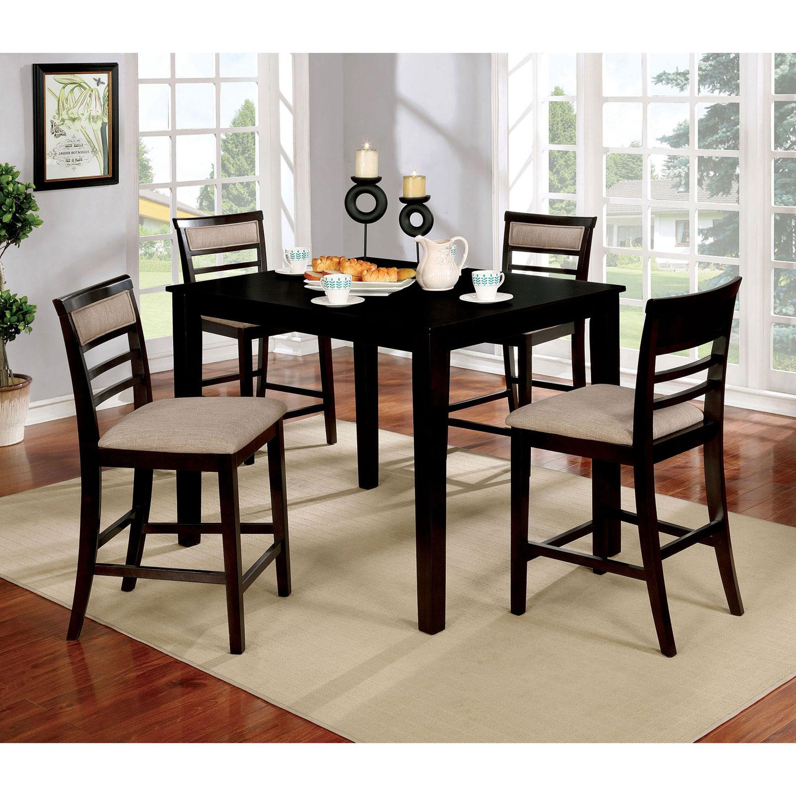 

    
Transitional Wood Counter Dining Set 5 pcs in Brown Fafnir Furniture of America
