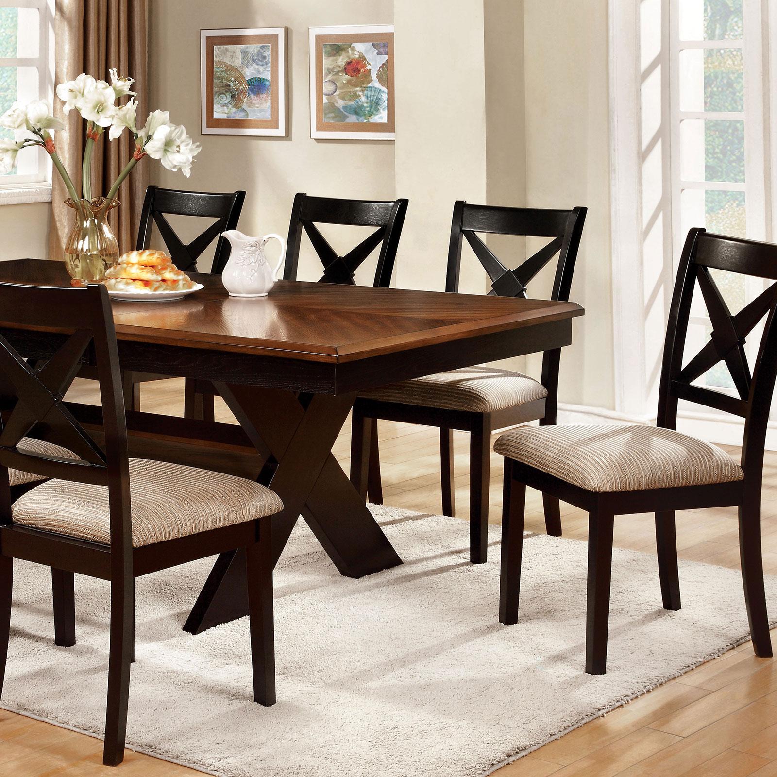 Transitional Dining Table LIBERTA CM3776T CM3776T in Brown 