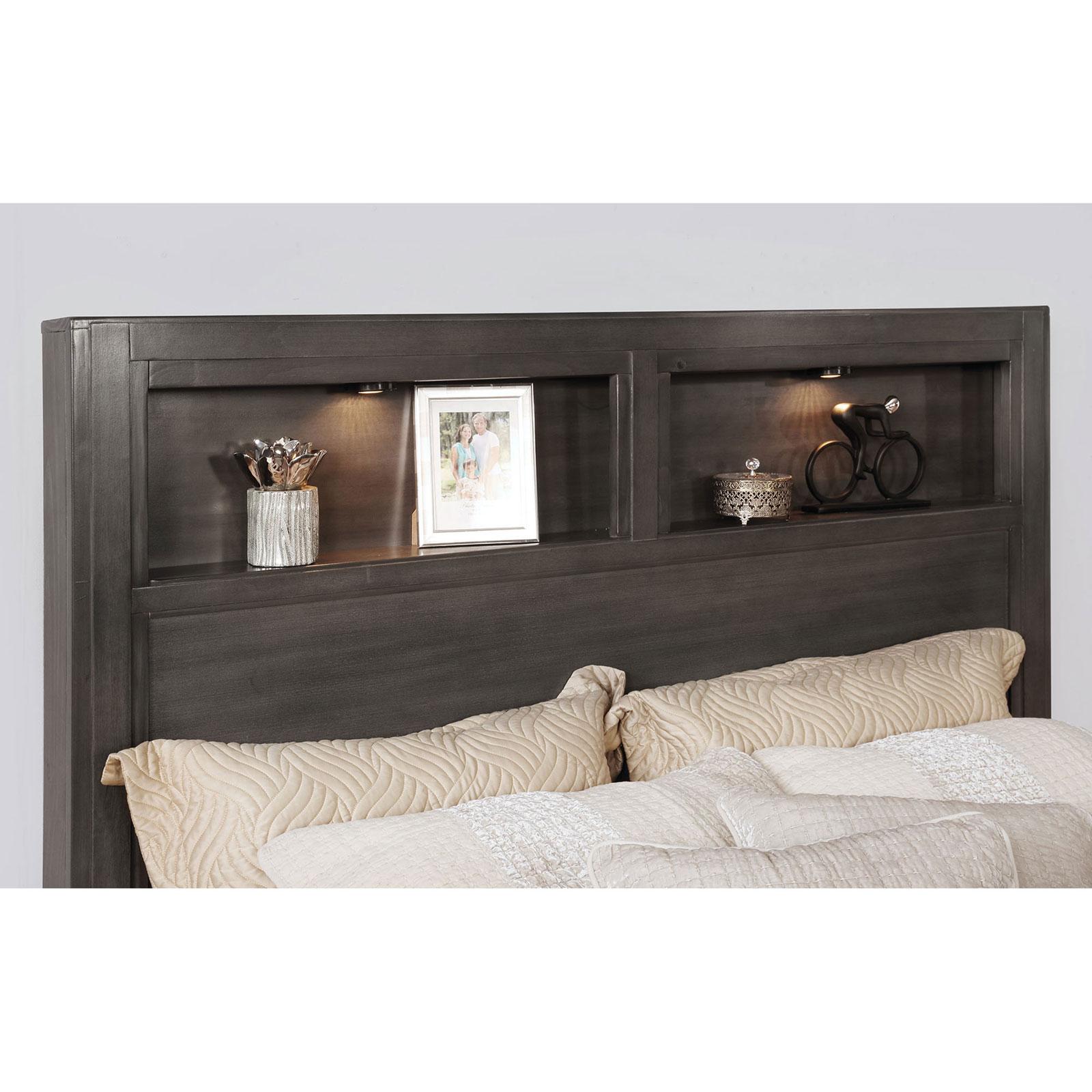 

    
Furniture of America KARLA CM7500GY-EK Storage Bed Gray CM7500GY-EK-BED
