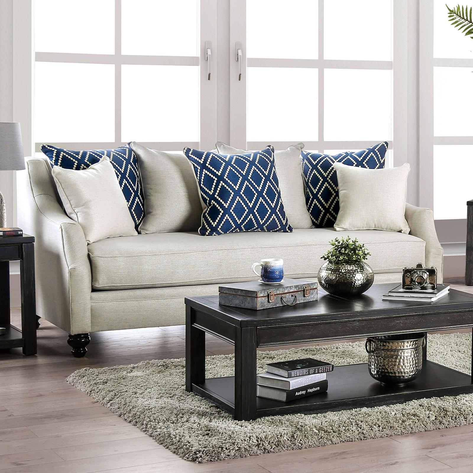 

    
Ivory Burlap Weave Sofa NEFYN SM2669-SF Furniture of America Transitional
